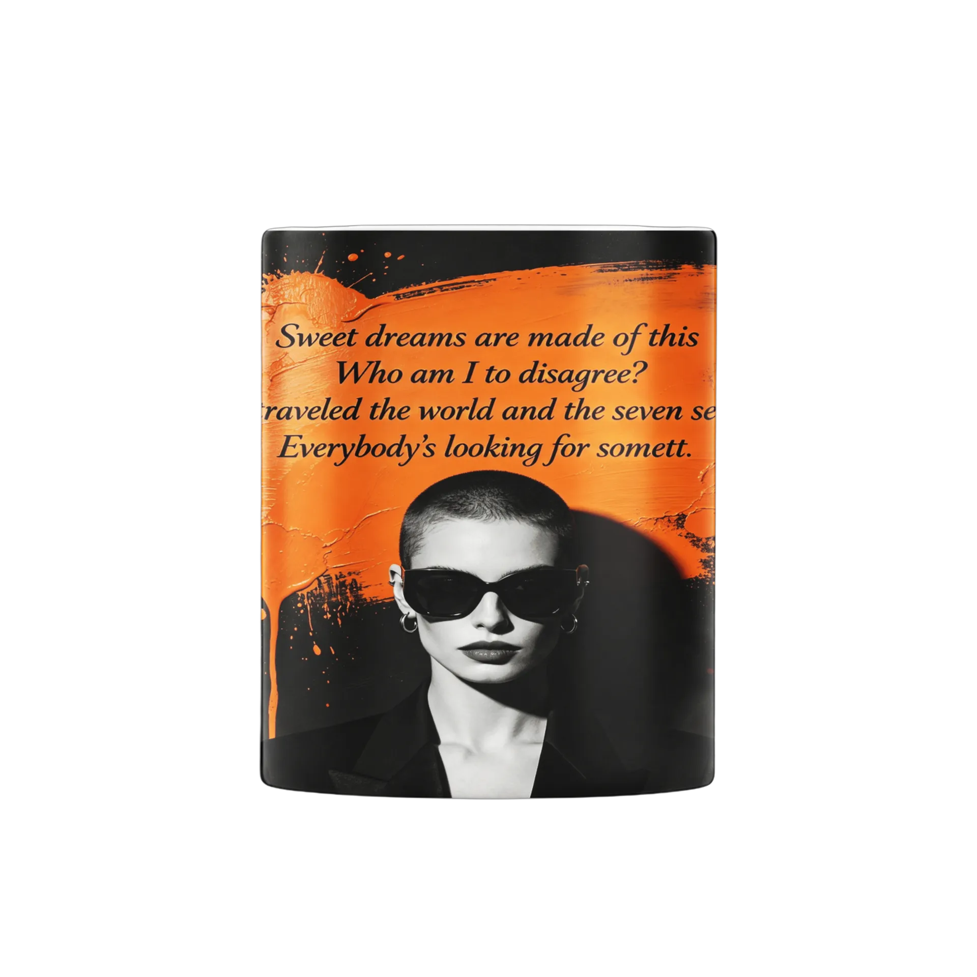 Caneca Porcelana Frase Motivacional Branca 325ml - Imagem 1