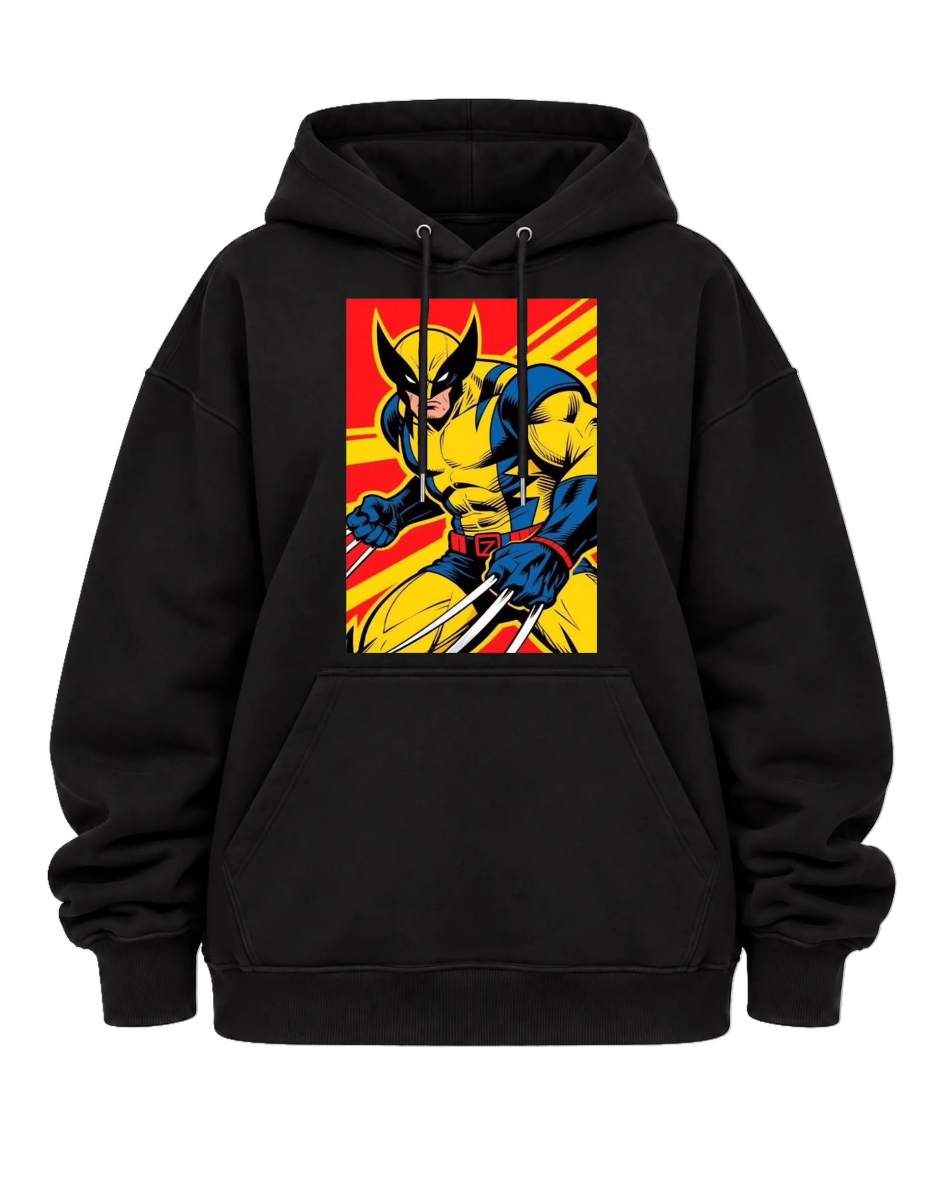 Blusa Moletom Canguru Wolverine Amarelo e Azul em Estilo - Imagem 5