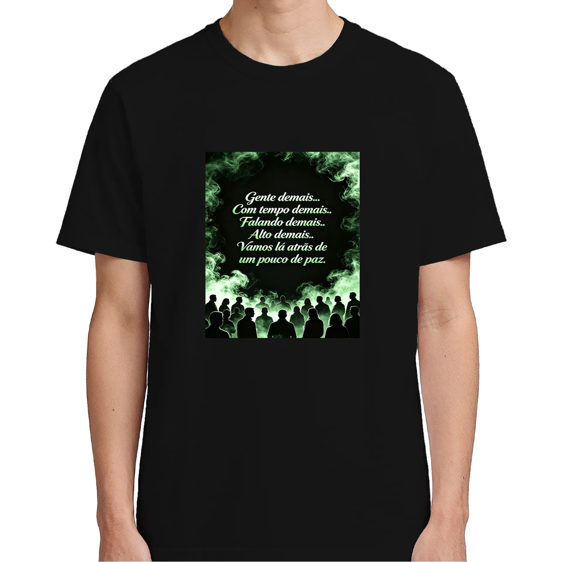 Camiseta Estampa Frases Paz Unidos Somos Um Conjunto 100% - Imagem 5