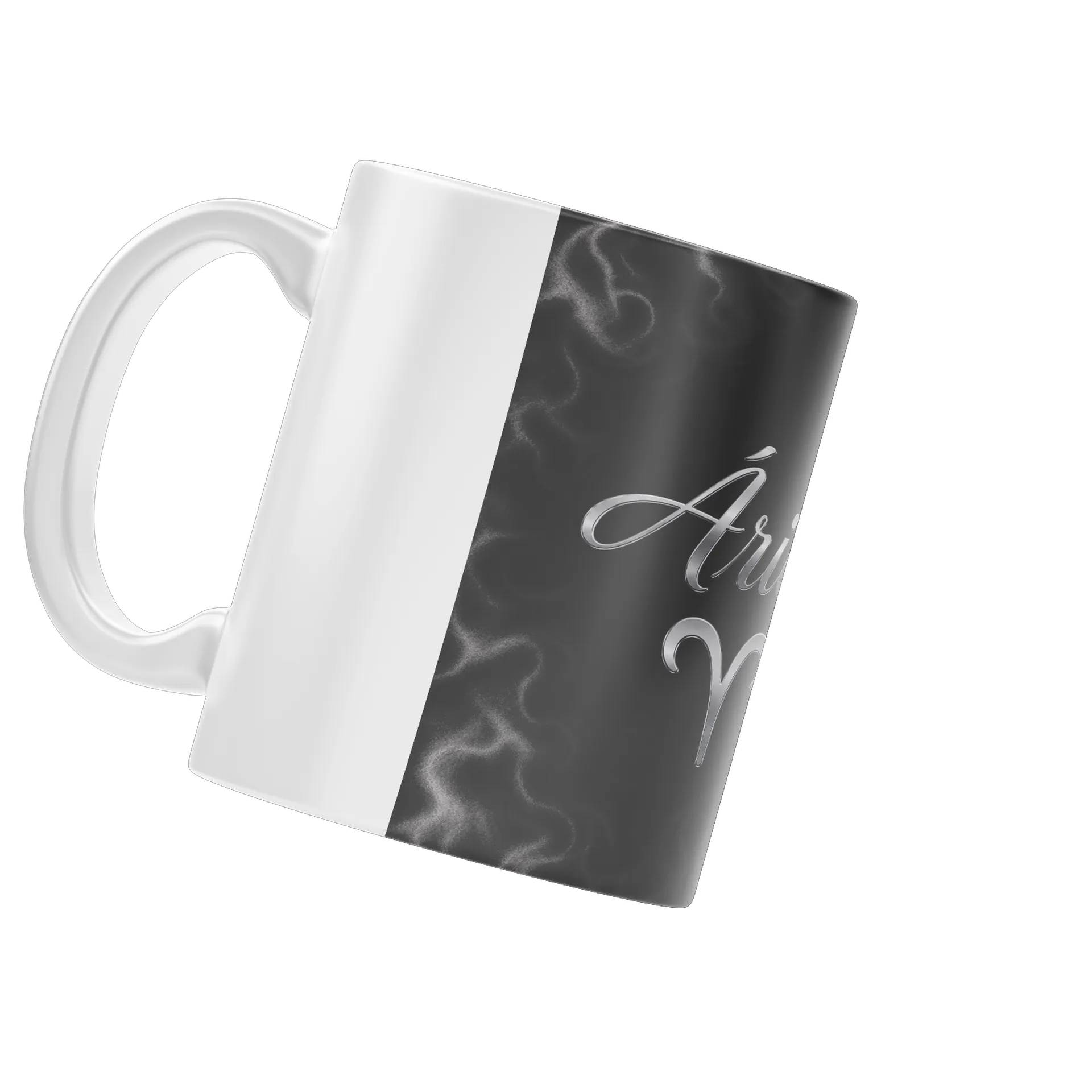 Caneca Porcelana Aries Símbolo Metalizado 325ml - Imagem 4