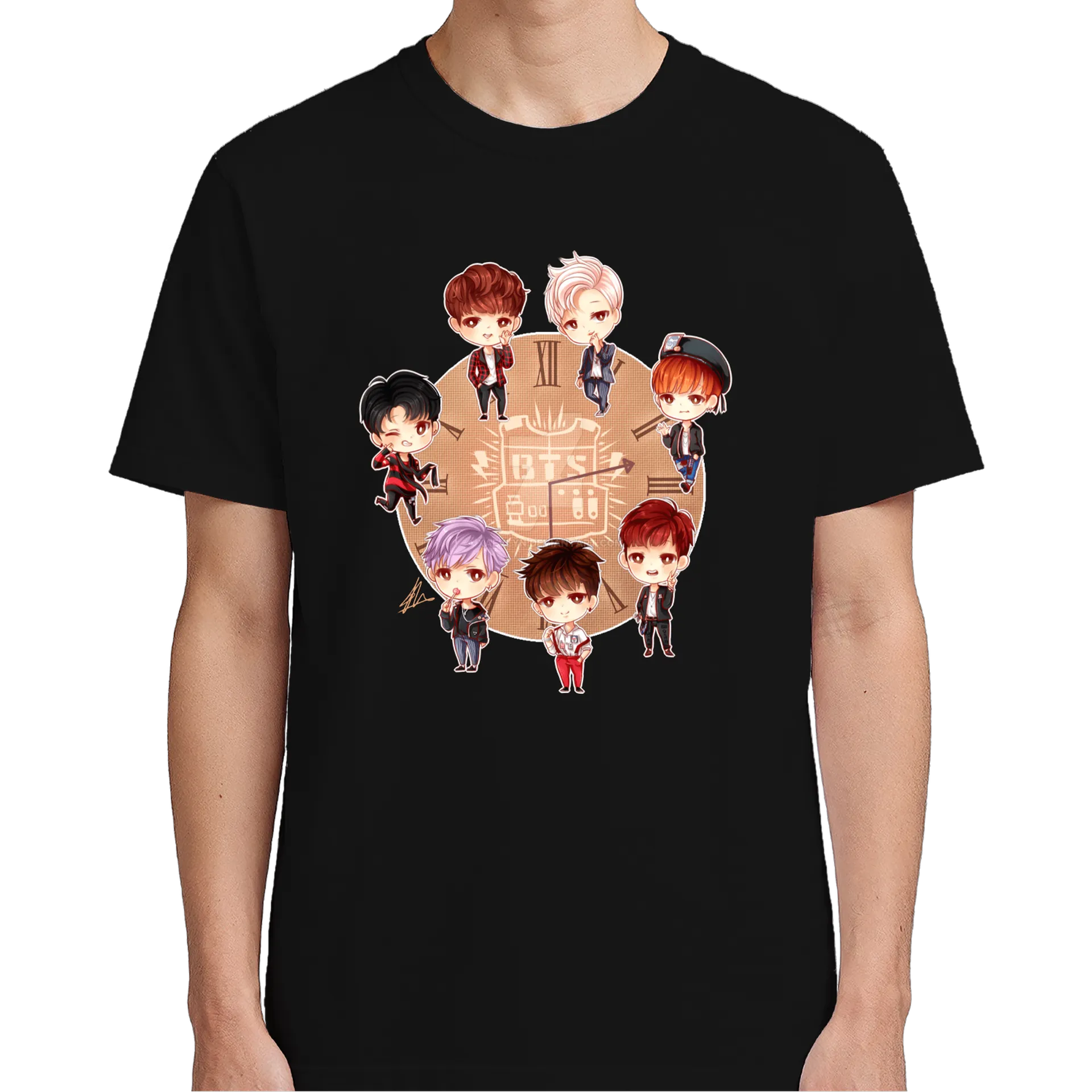 Camiseta Estampa BTS Chibi 100% Algodão - Imagem 5
