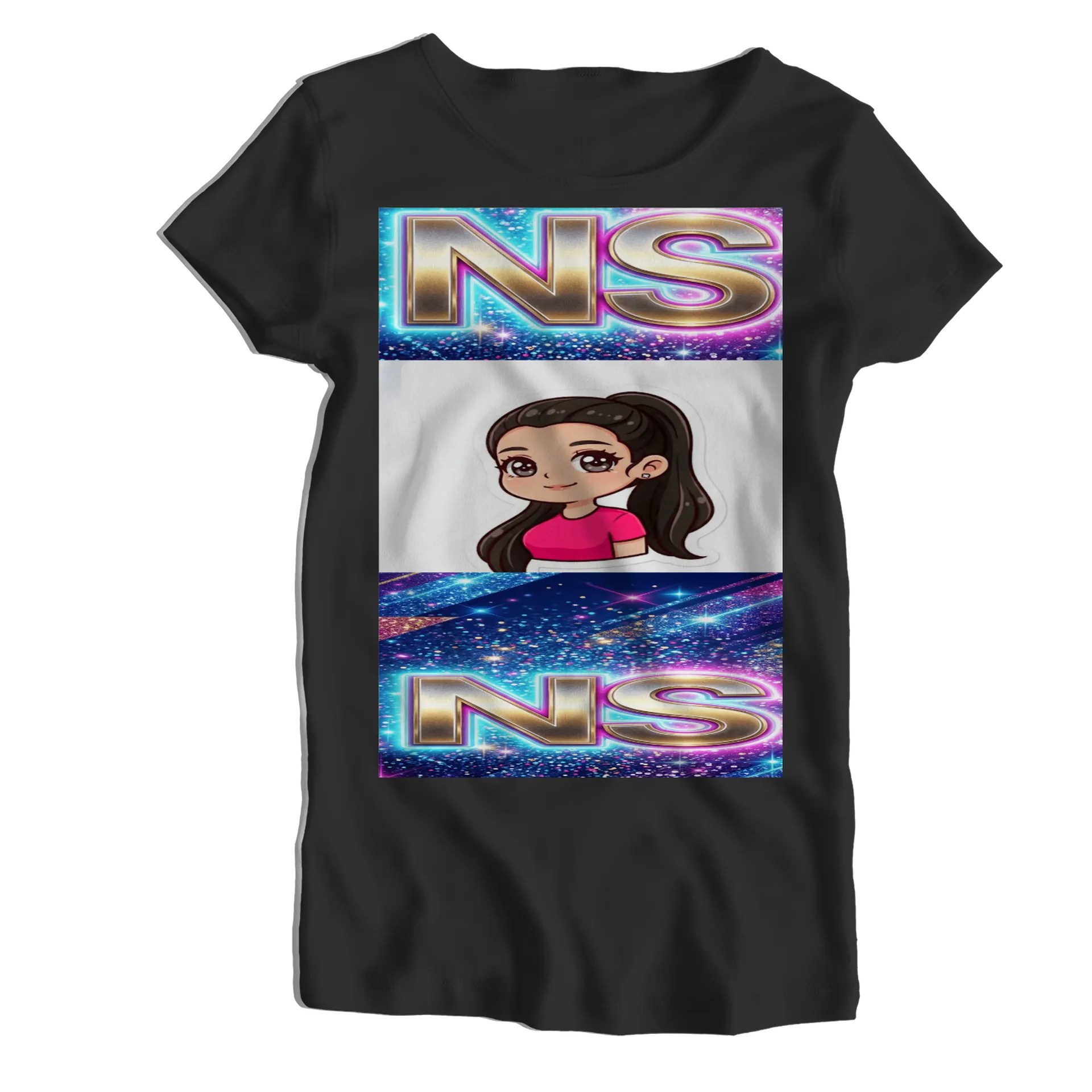 Camiseta Babylook Avatar Cartoon com Logo NS 100% Algodão - Imagem 1