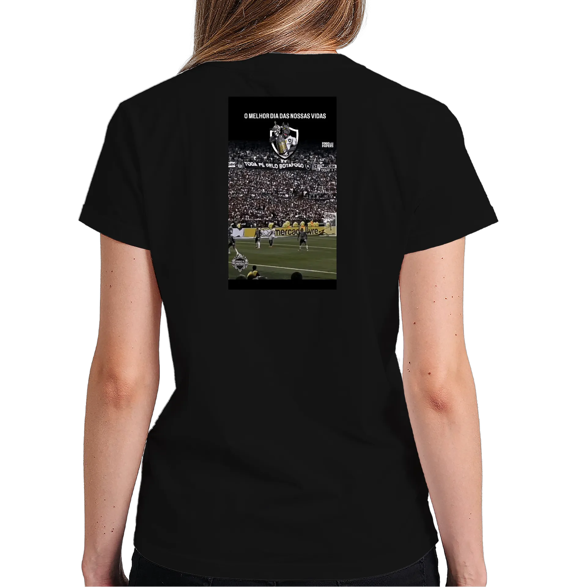 Camiseta Botafogo Estampa Torcida 100% Algodão - Imagem 6