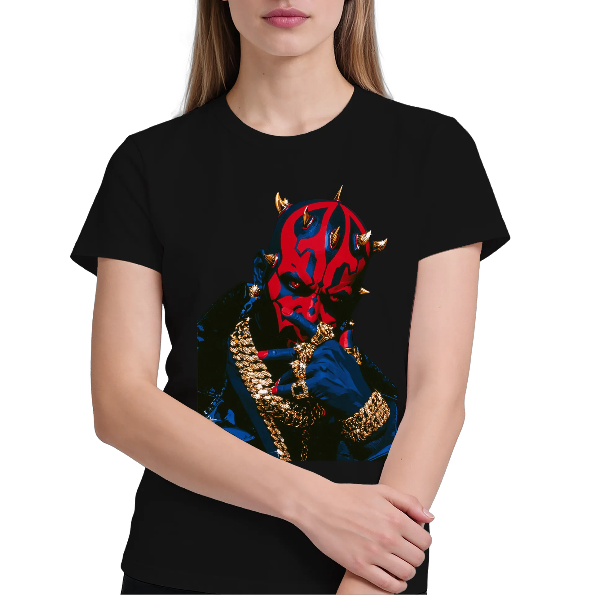 Camiseta Darth Maul Gold Chain – O Lado Sombrio - Imagem 3