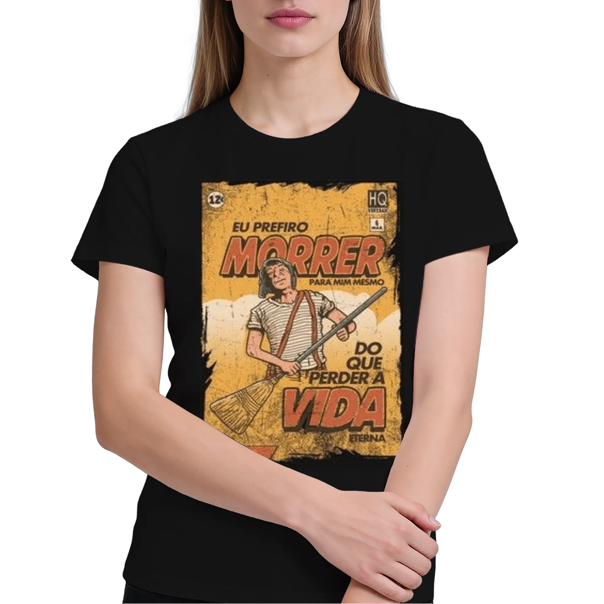 Camiseta Estampa Quadrinhos Morre Vida 100% Algodão - Imagem 4