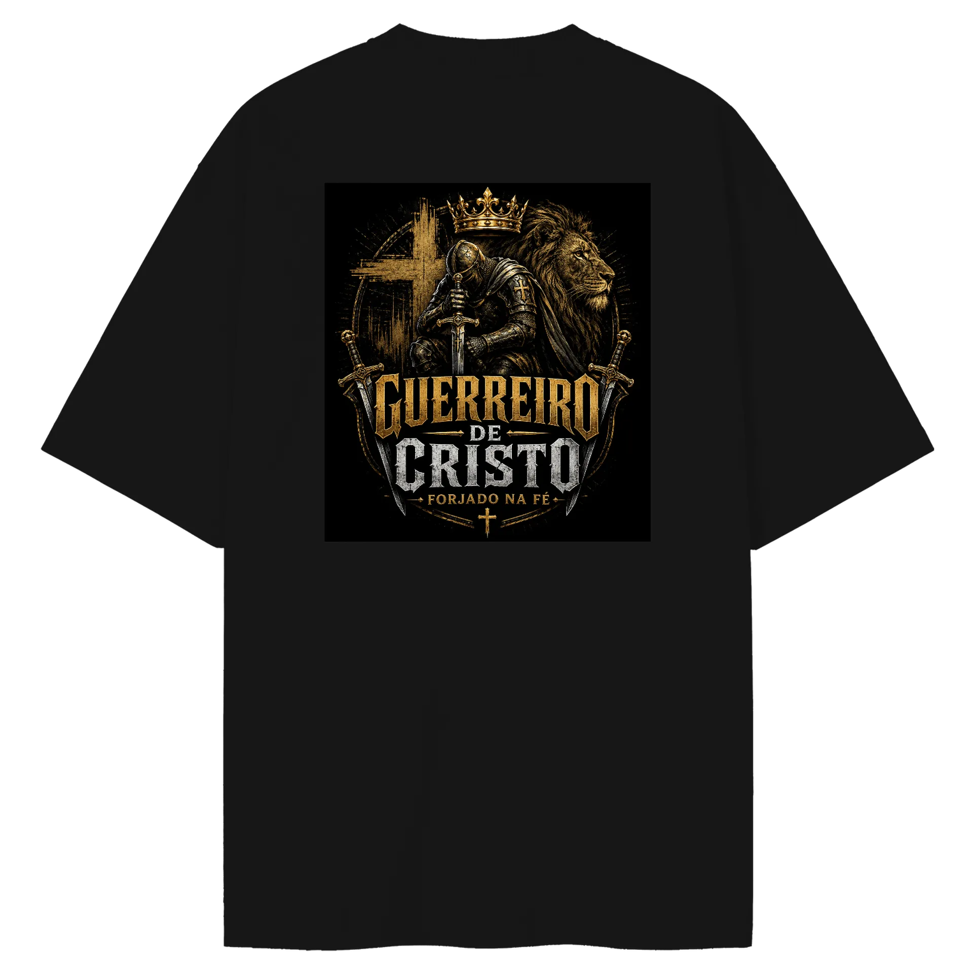 Camiseta Oversized Guerreiro de Cristo 100% Algodão - Imagem 2