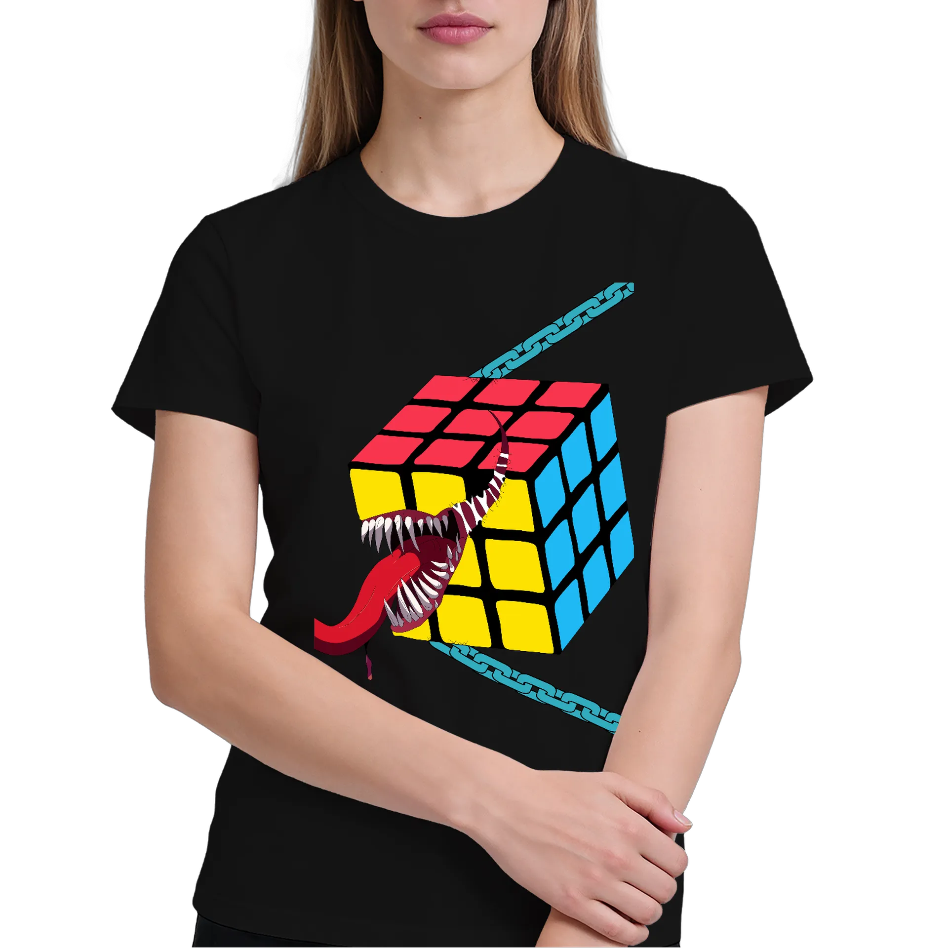 Camiseta Cubo Mágico Monstruoso 100% Algodão - Imagem 4