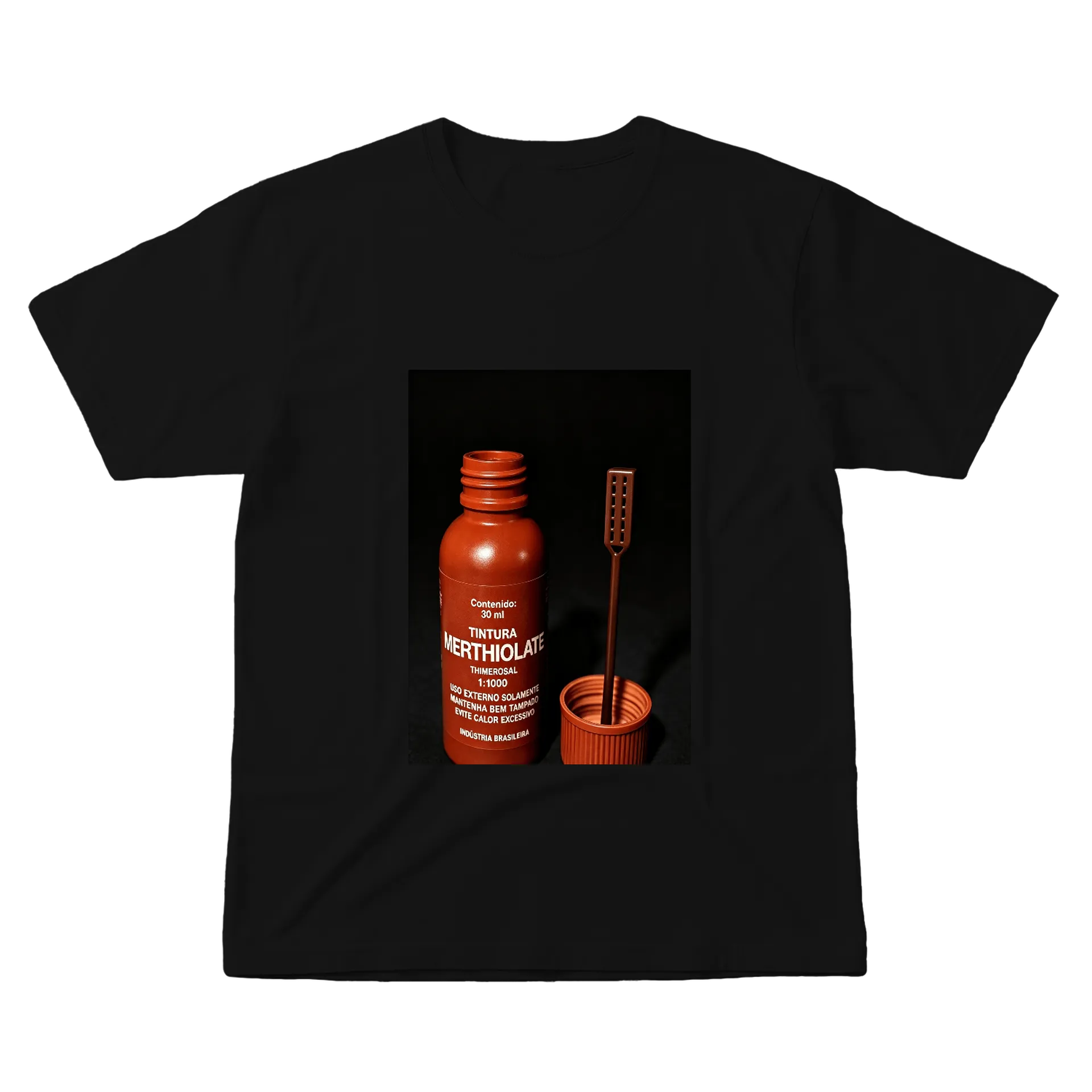 Camiseta Golpe de Tinta Vermelha 100% Algodão - Imagem 1