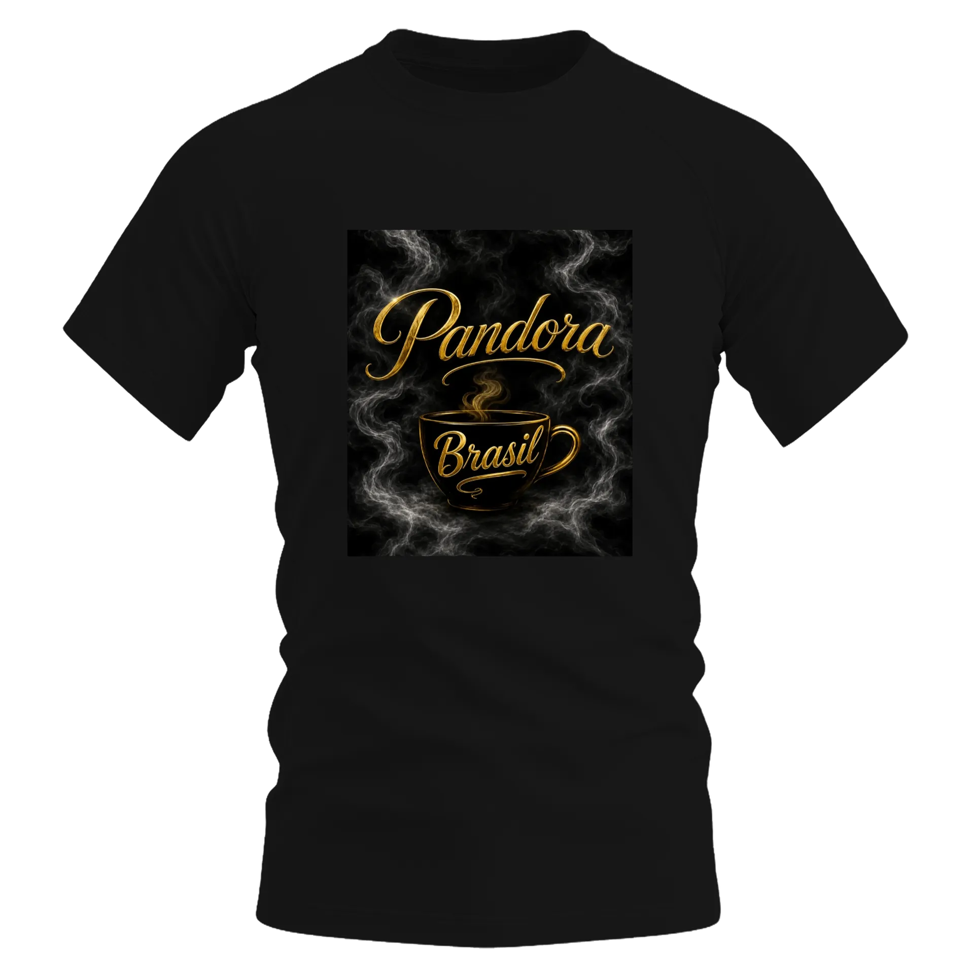Camiseta Dry Fit Pandora Brasil Estampa Ouro Respirável - Imagem 1