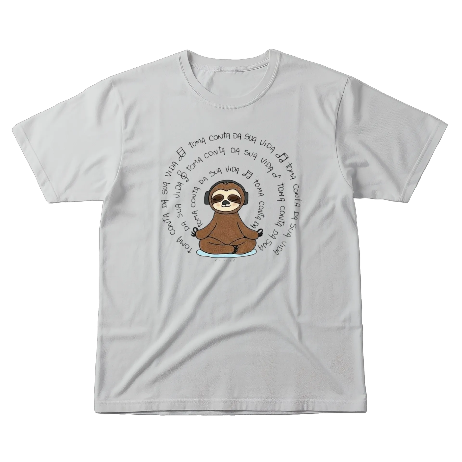 Camiseta Bicho-Preguiça Meditando 100% Algodão - Imagem 1