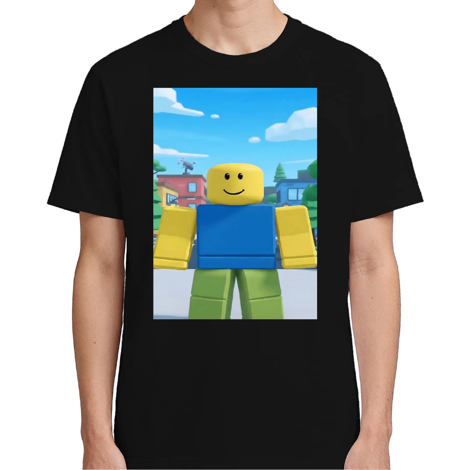 Camiseta Personagem Blocado Sorridente 100% Algodão de kauaclemente930 — imagem 4 de 6