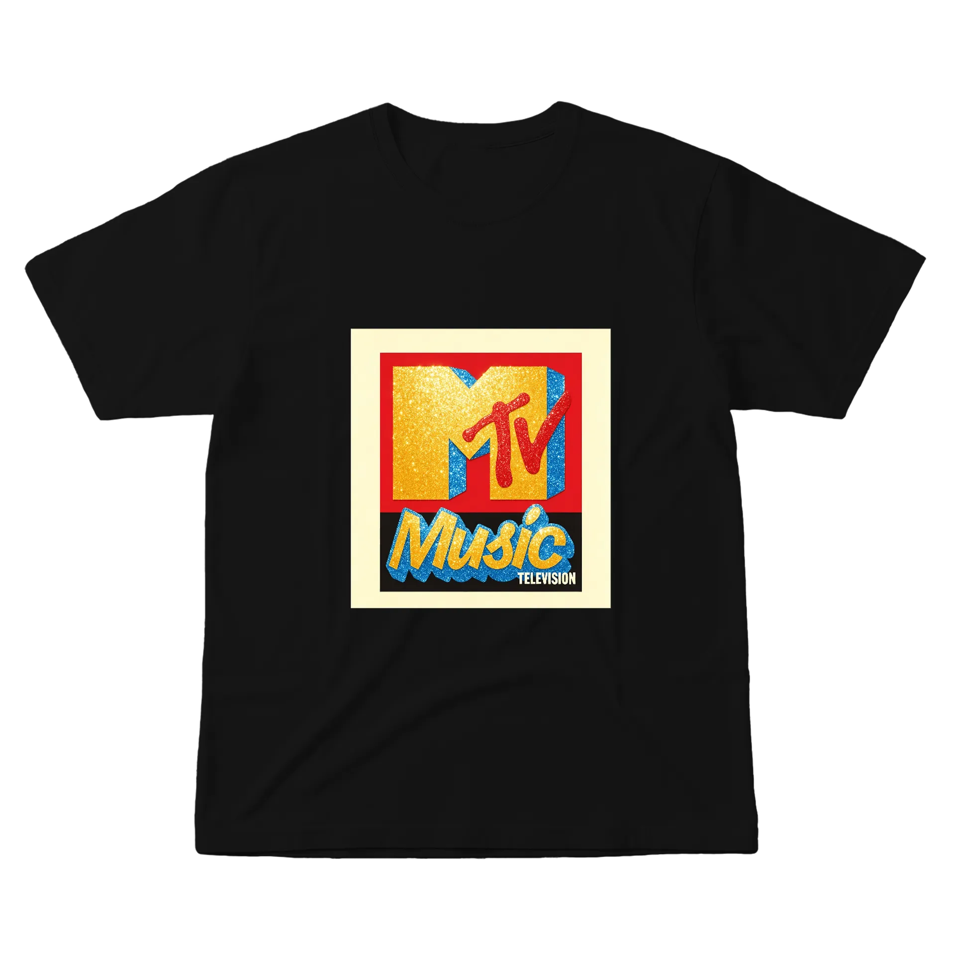 Camiseta Música MTV 100% Algodão Preto - Imagem 1