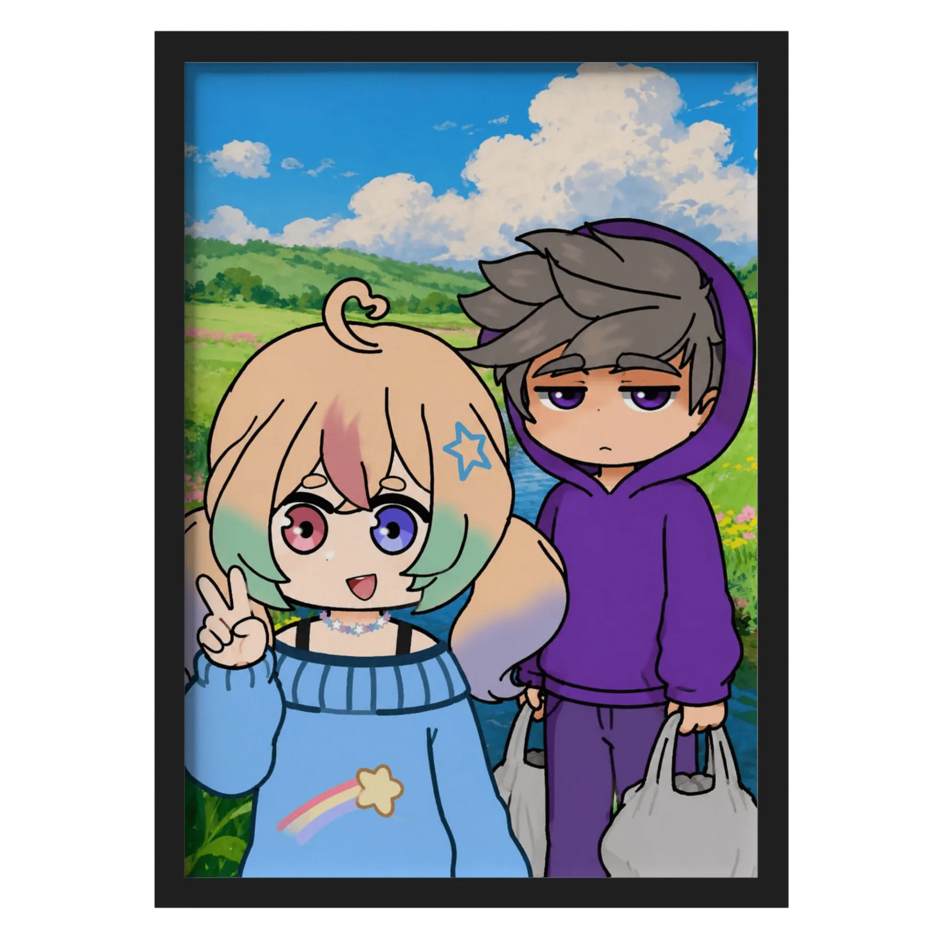 Quadro Gohan & Mayume de Mundo Gohan Loja