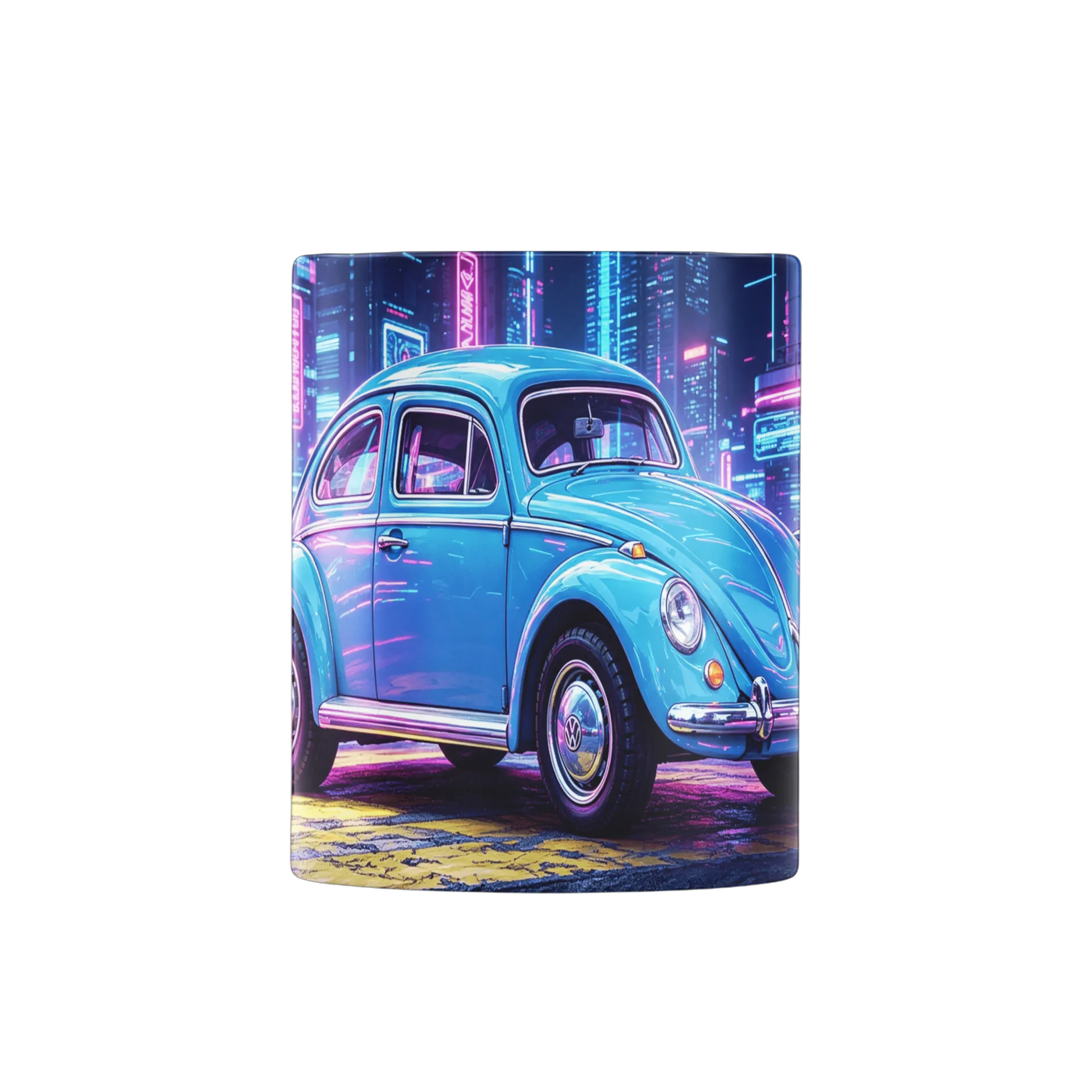 Caneca Estampa Carro 60s Neon 325ml - Imagem 3
