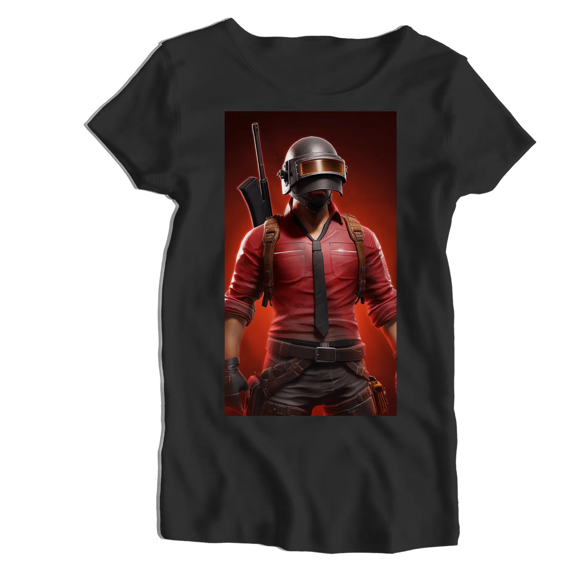 Camiseta Babylook Soldado com Capacete e Rifle 100% Algodão - Imagem 1
