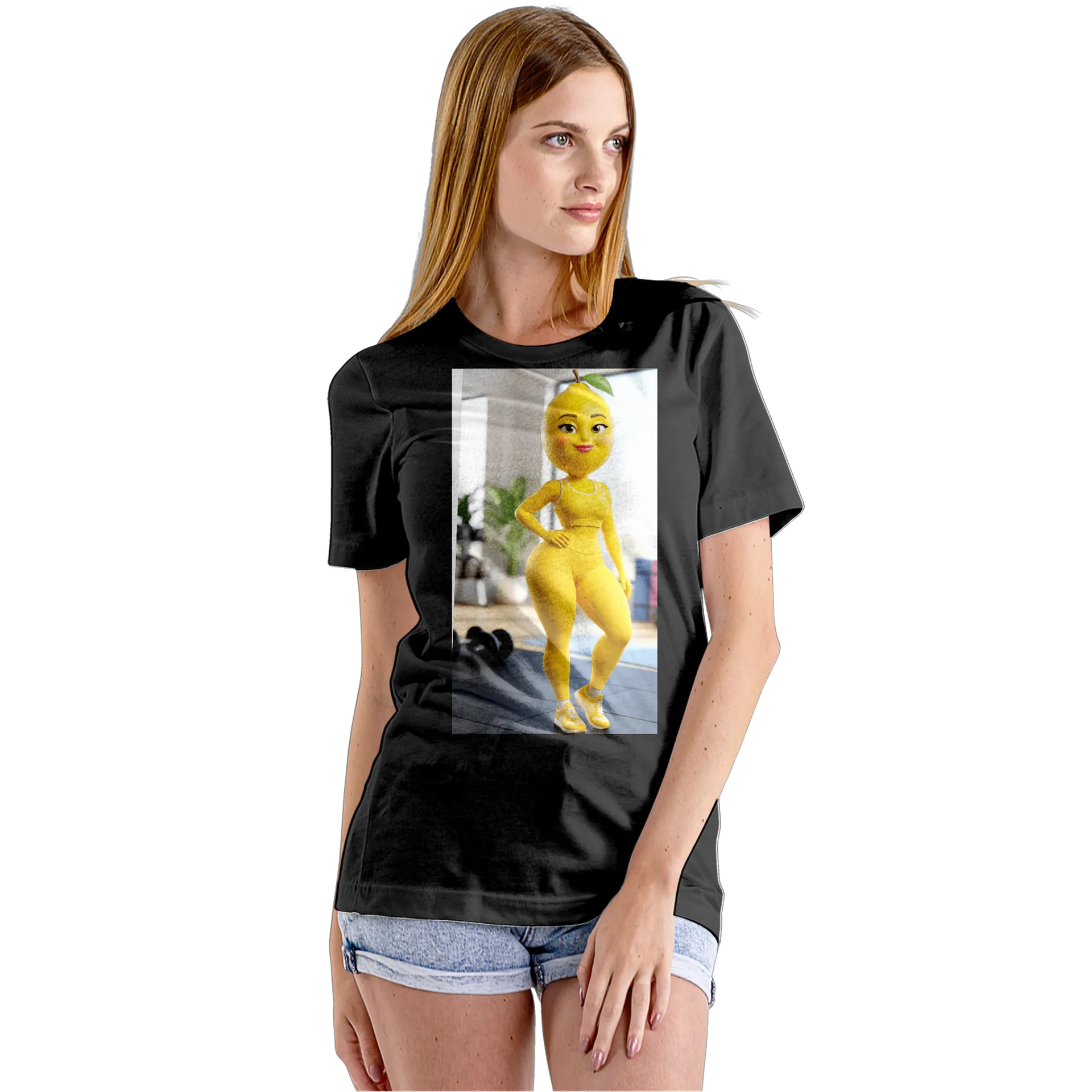 Camiseta Babylook Personagem Pera Amarela 100% Algodão - Imagem 5