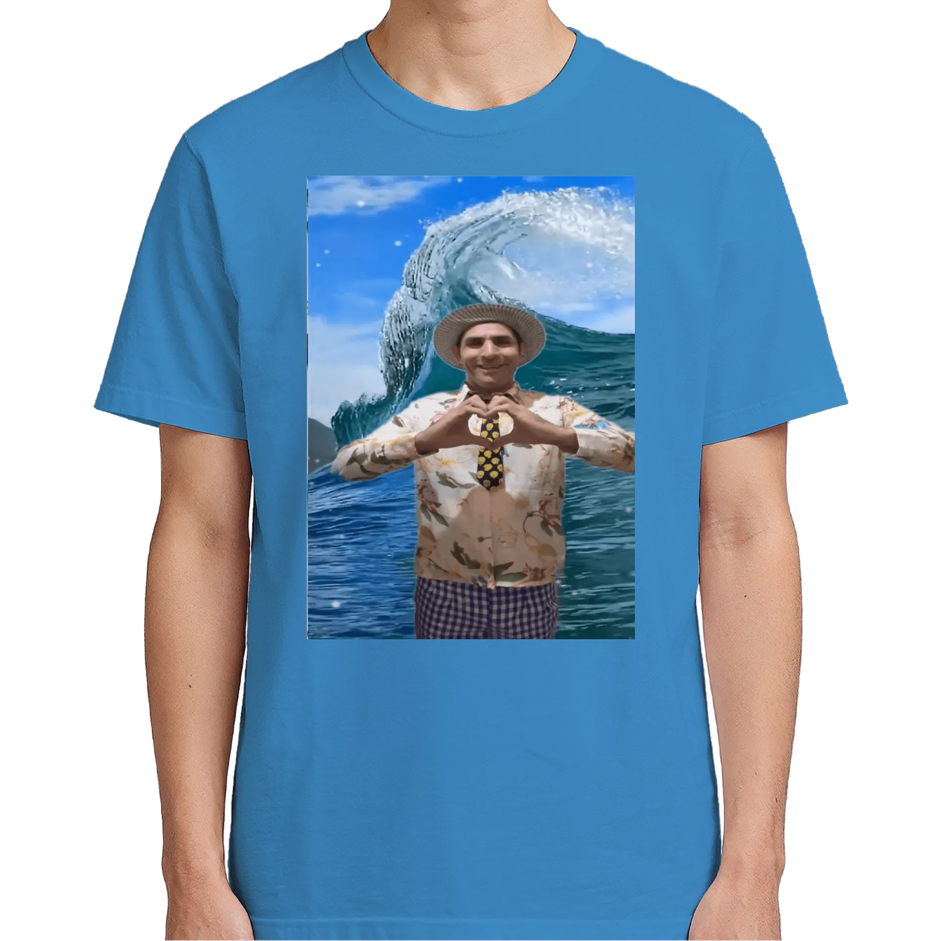 Camiseta Estampa Praia Pôr do Sol 100% Algodão - Imagem 5