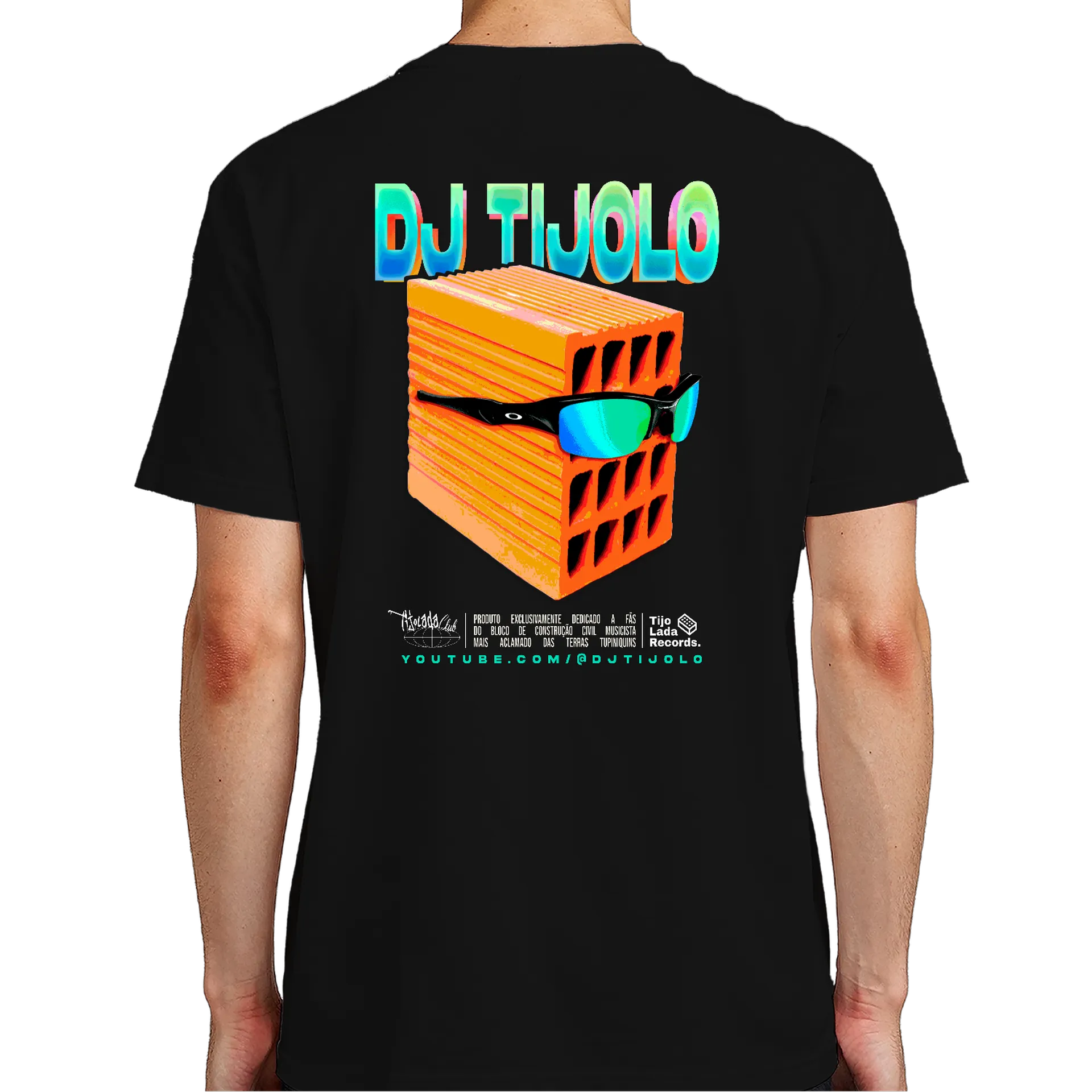 Camiseta DJ TIJOLO Classica - Costas - 100% Algodão - Imagem 1