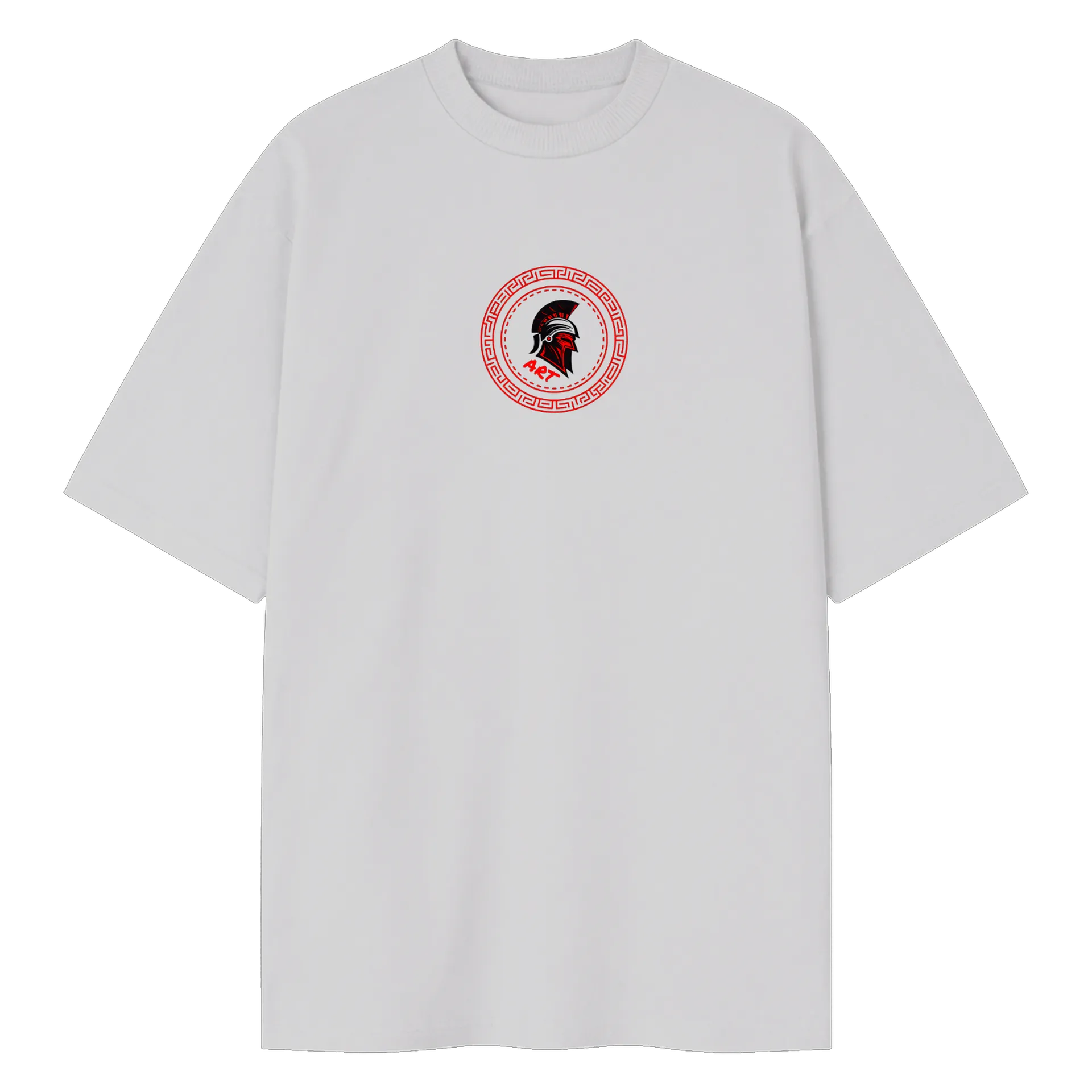 Camiseta Oversized Estátua Clássica Estilo Grunge Vermelha - Imagem 1