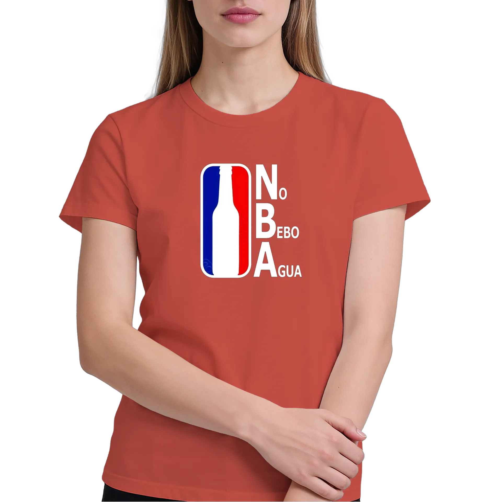 Camiseta Estampa Tipográfica No Bebo Água 100% Algodão - Imagem 4