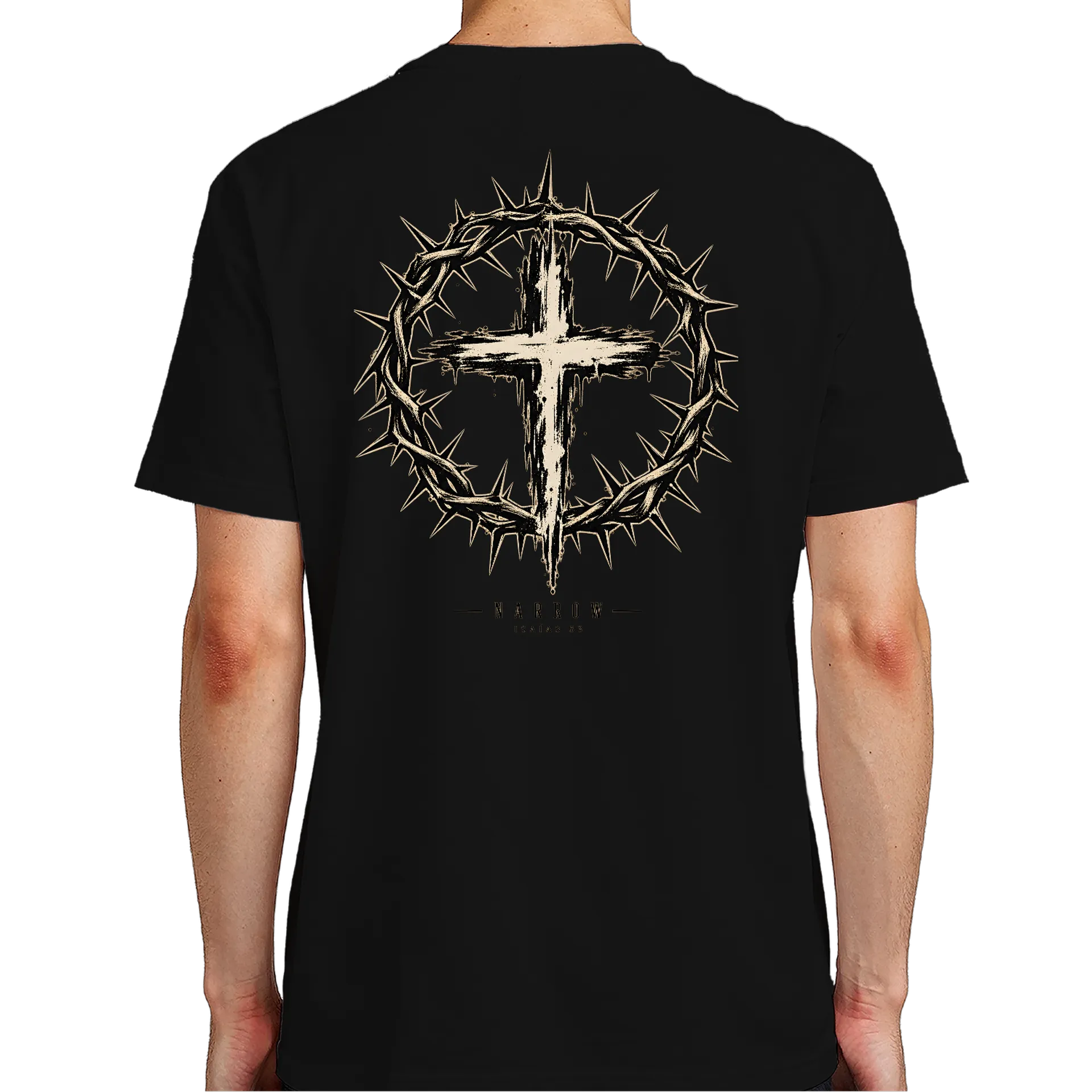 Camiseta Cruz com Coroa de Espinhos Narrow 100% Algodão de NARROW — imagem 6 de 6