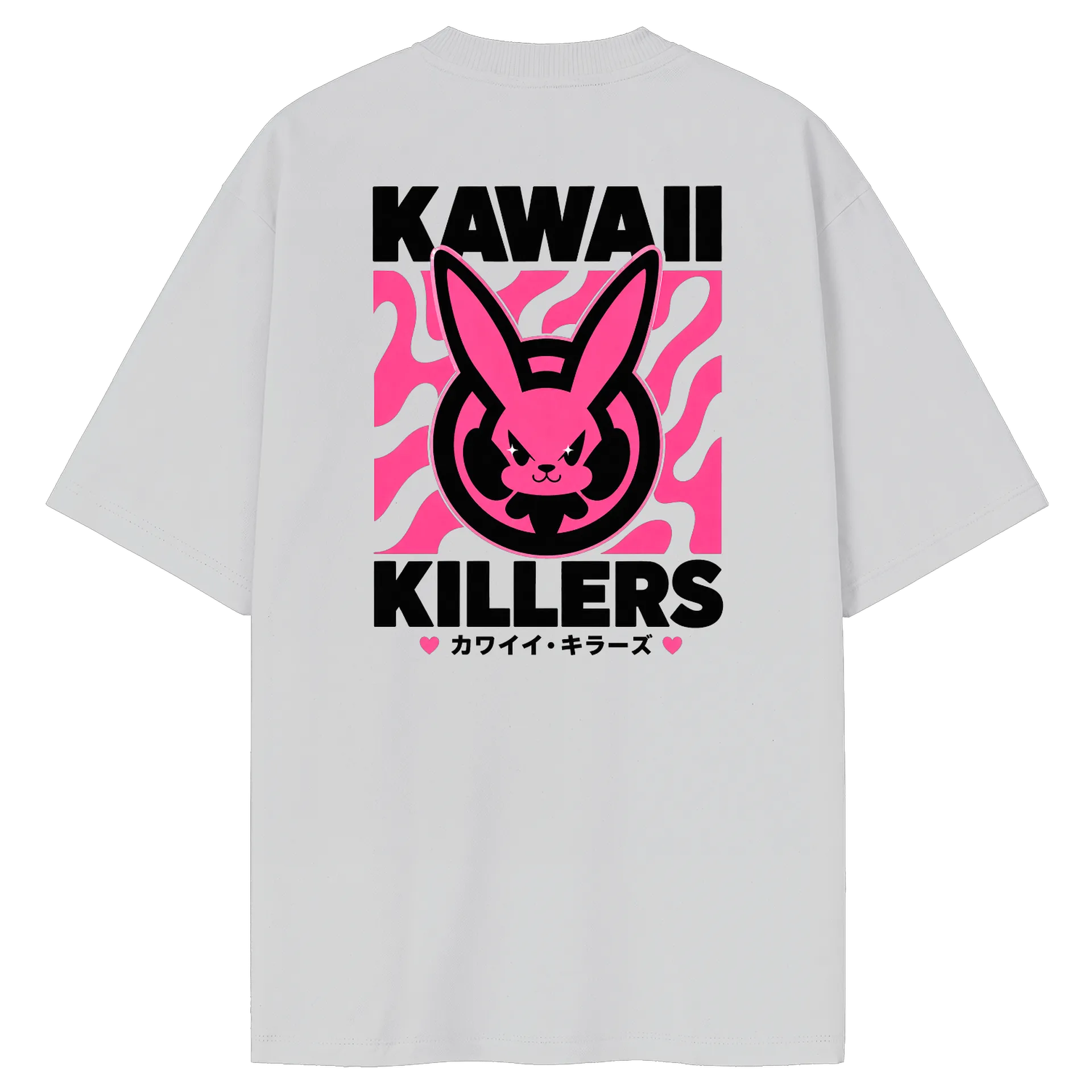 Camiseta Oversized Estampa Kawaiis Killers Branco 100% - Imagem 2