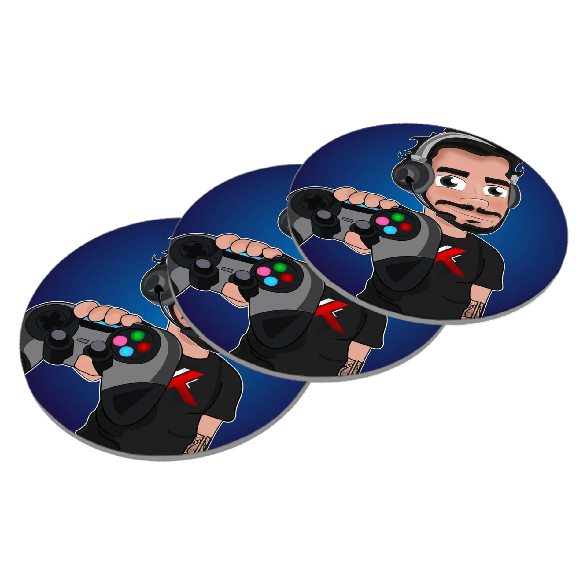 Porta-copo MDF Gamer Controle Personalizado - Imagem 3