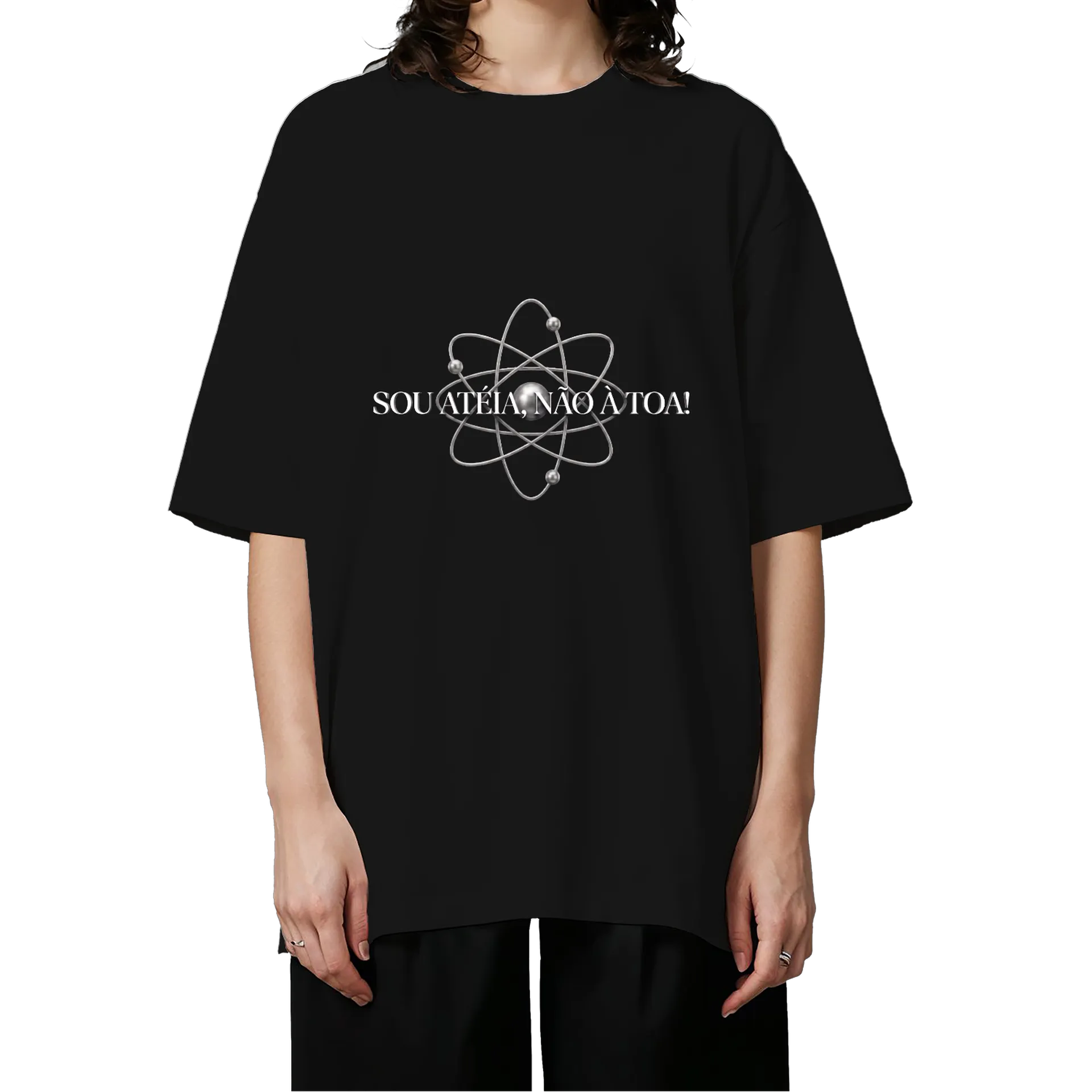 Camiseta Oversized sou atéia - Imagem 3