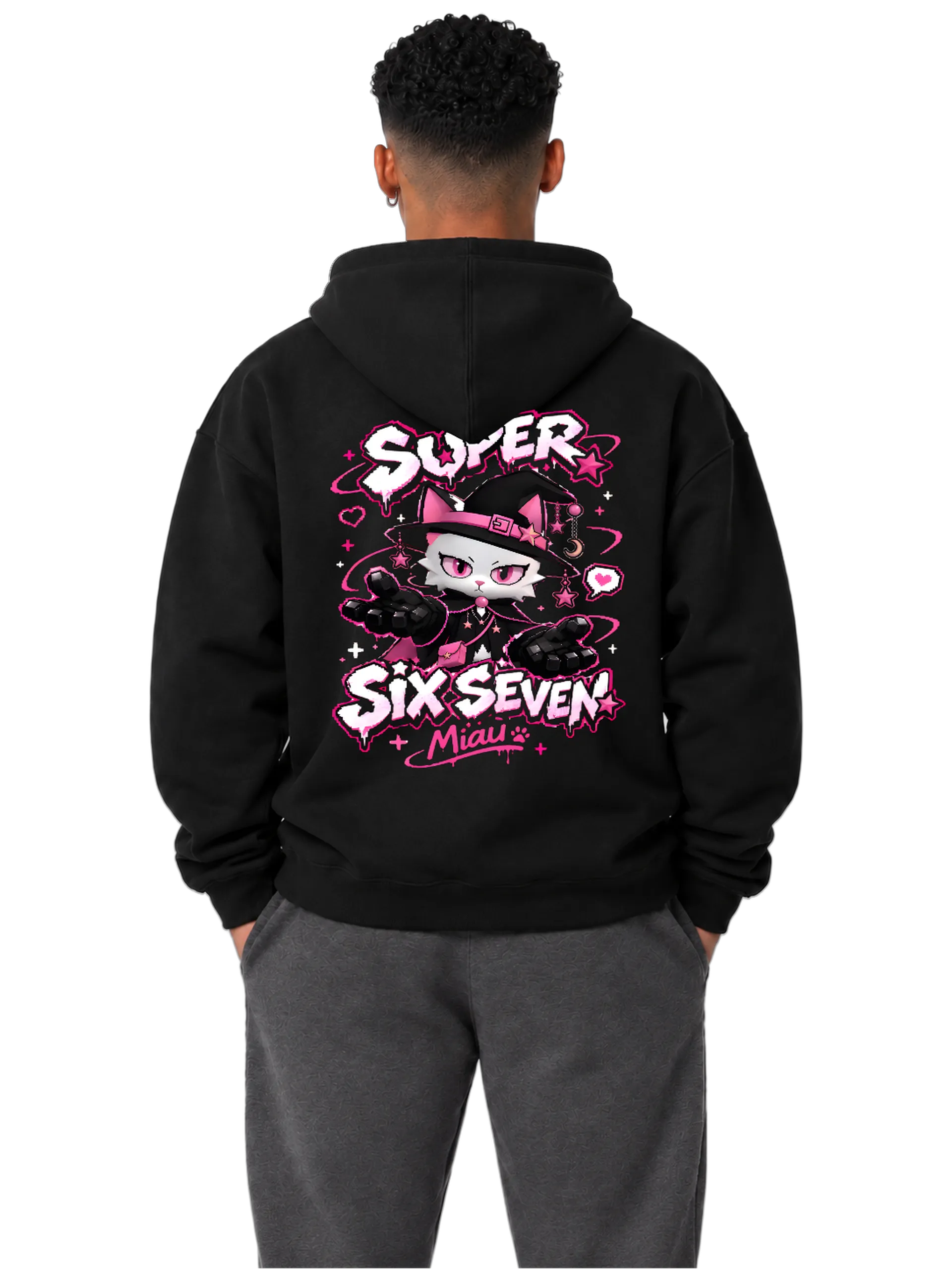 Blusa de moletom AM NIGHT SUPER SIX SEVEN Miau - Imagem 1