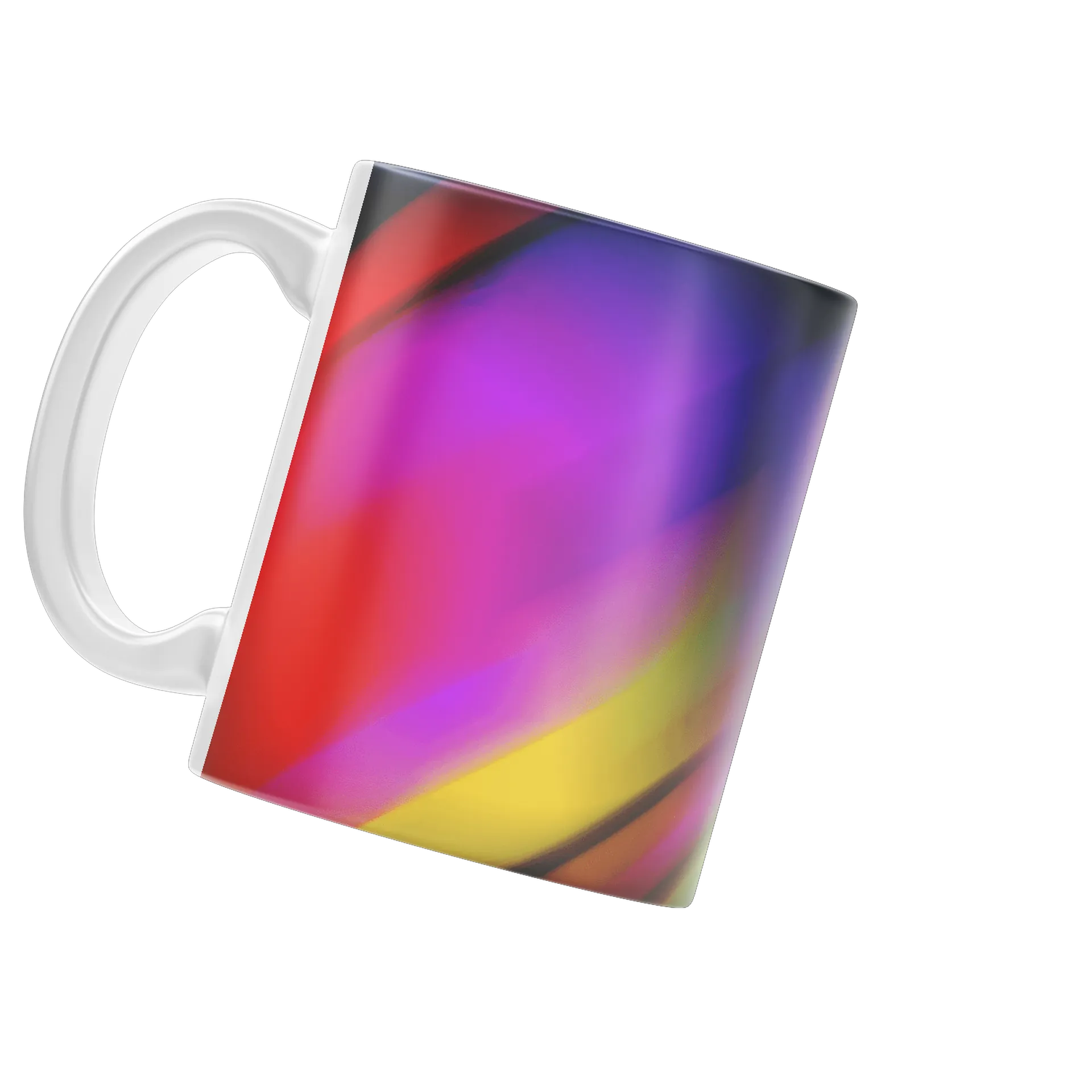 Caneca Porcelana Estampa Colorida Abstrata 325ml - Imagem 3