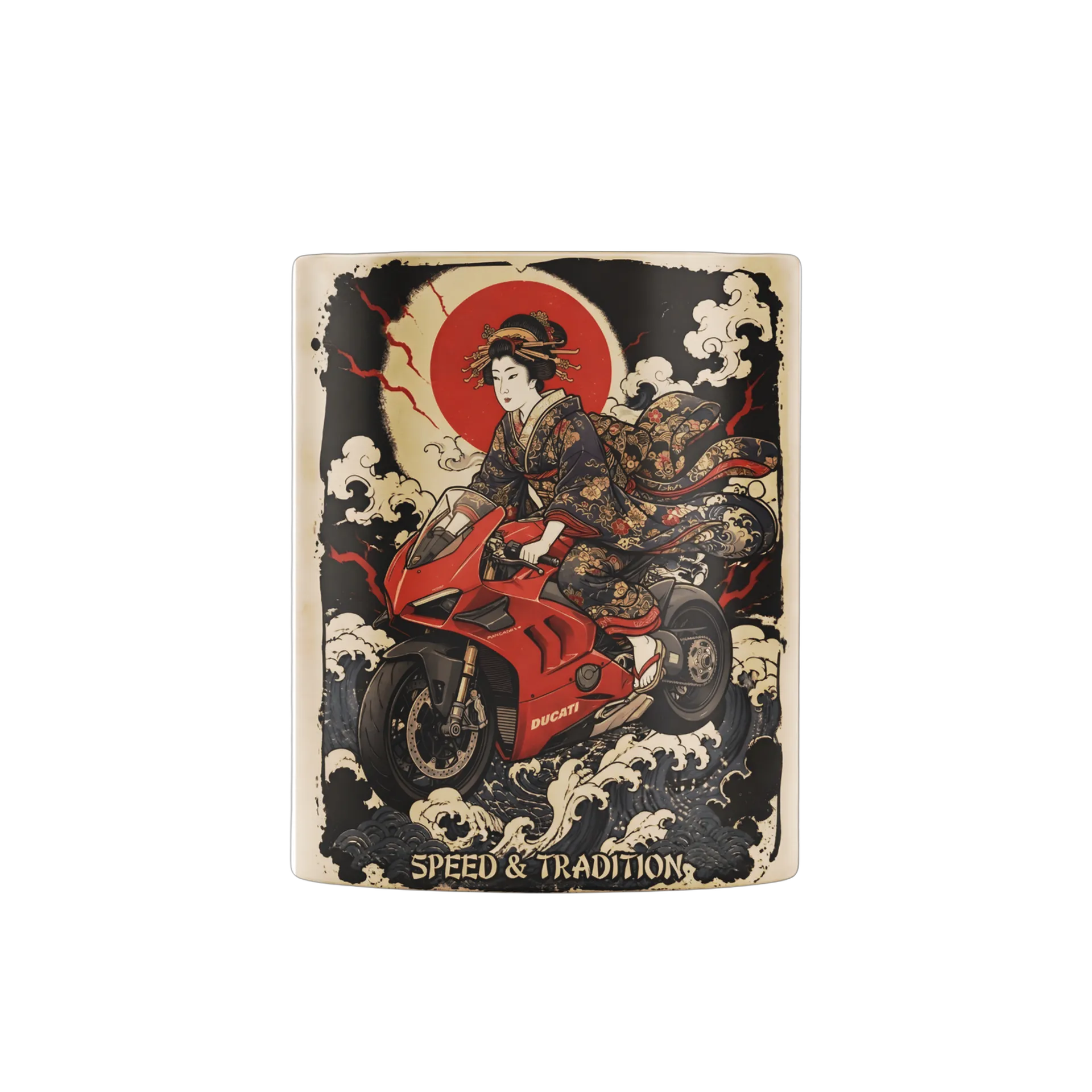 Caneca Porcelana Moto Ducati Speed and Tradition 325ml - Imagem 2