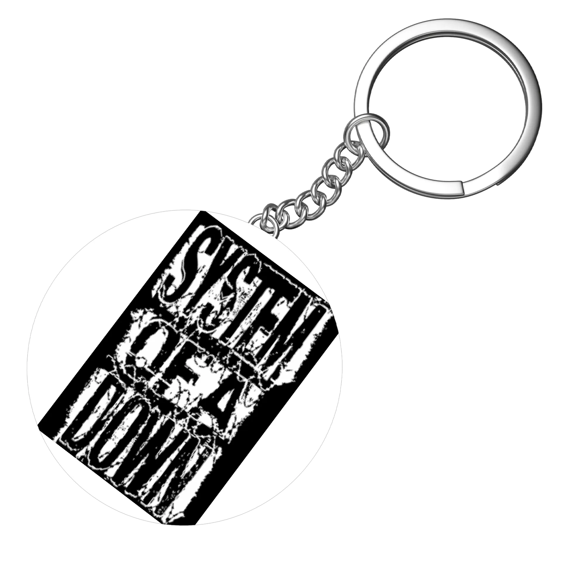 Chaveiro MDF Estampa Tipográfica System of a Down - Imagem 4
