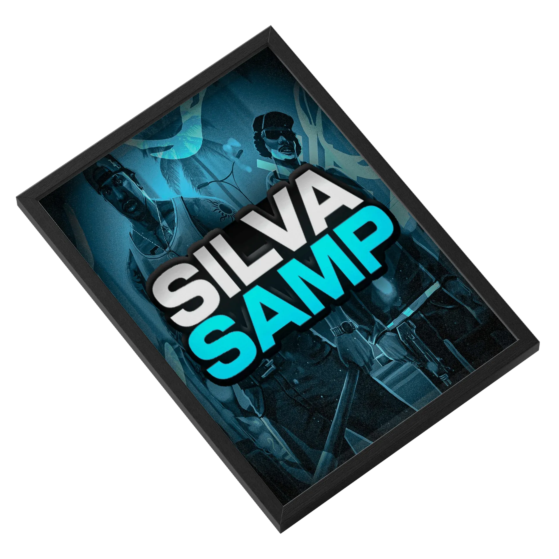 Quadro A3 personalizado Com Vidro Silva Samp - Imagem 2
