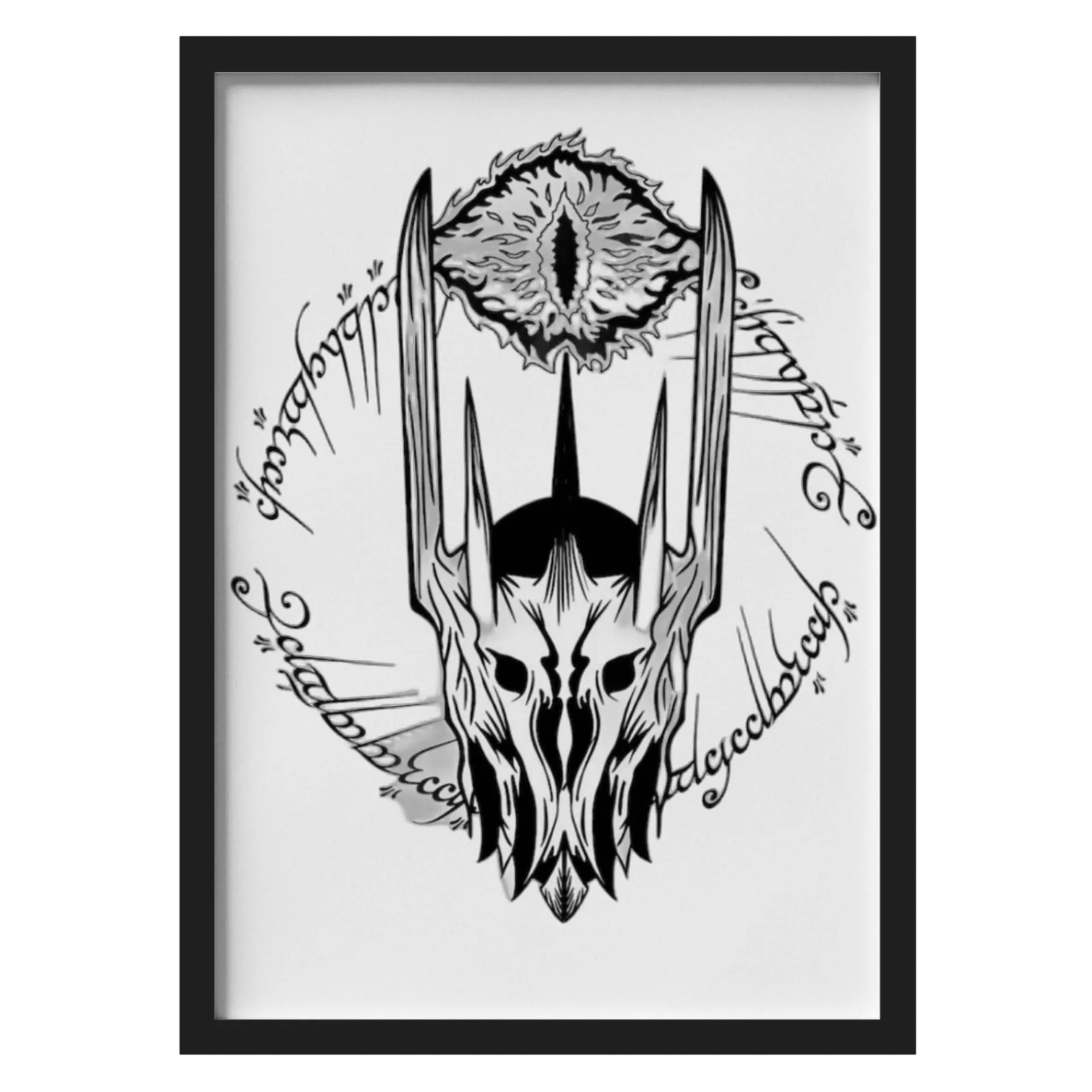 Quadro Arte Fantasia Olho e Máscara A3 - Imagem 1
