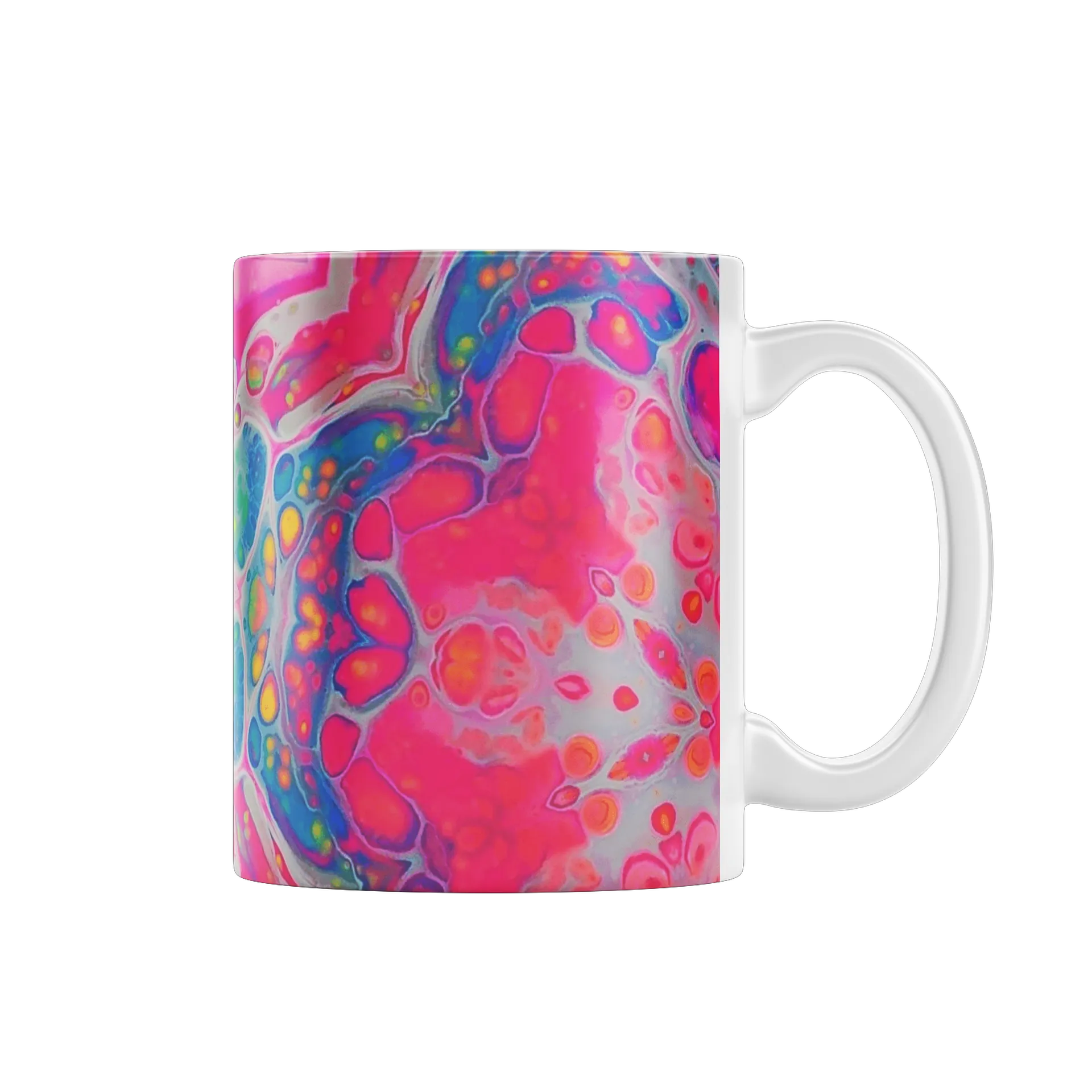 Caneca Porcelana Estampa Colorida Abstrata 325ml - Imagem 1