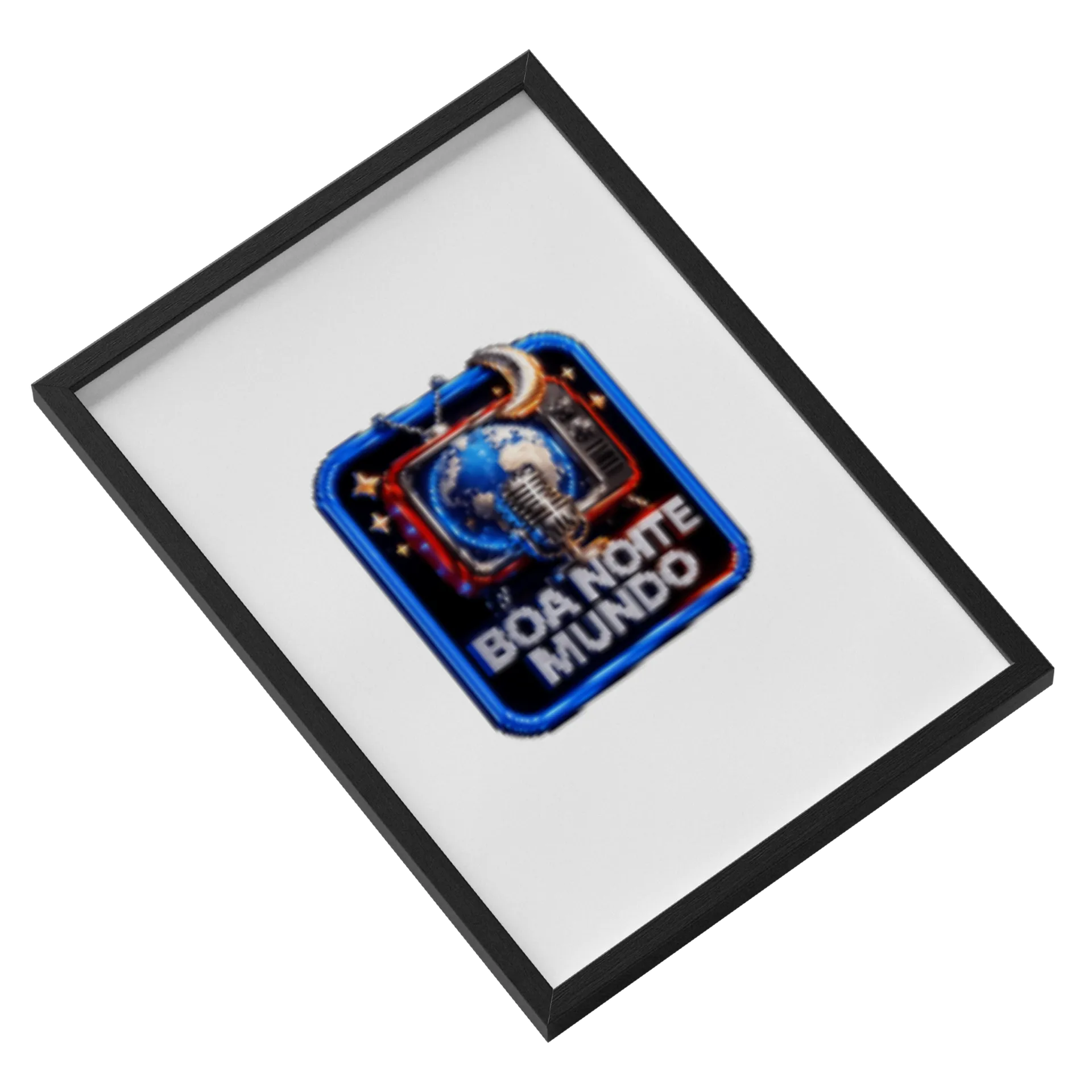 Quadro A3 personalizado de Boa Noite Mundo