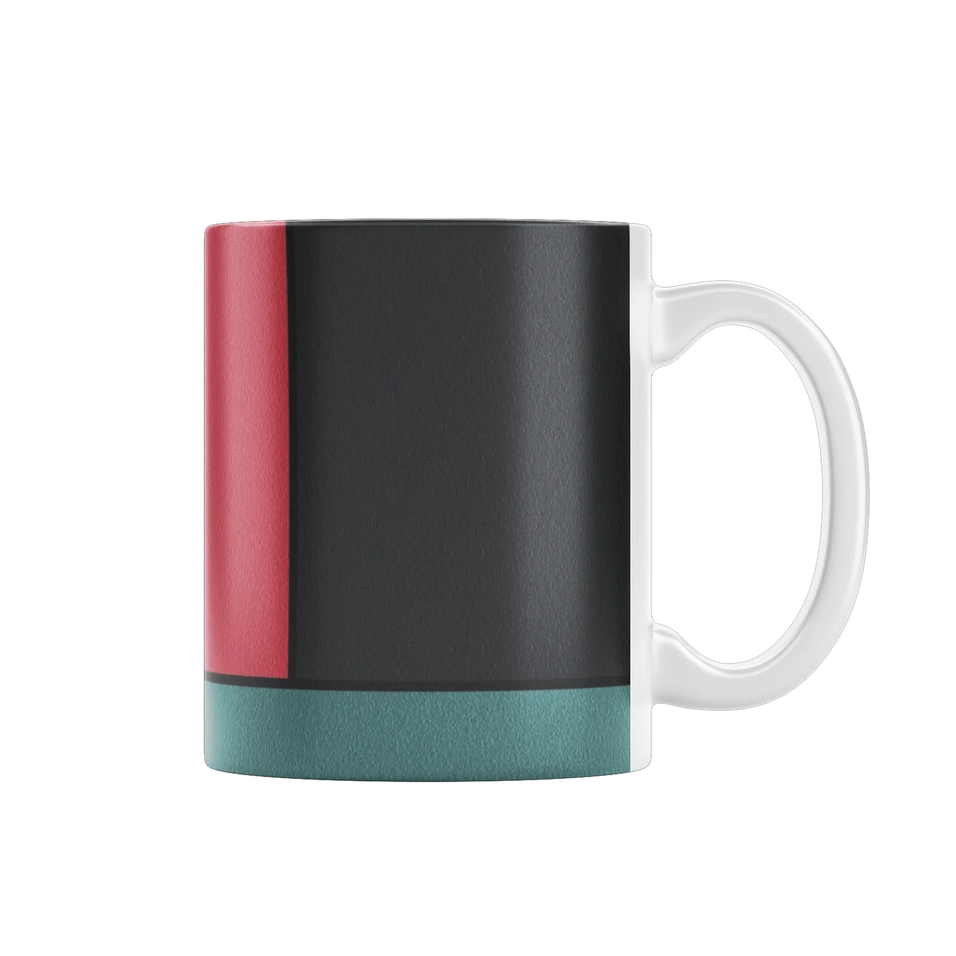 Caneca Porcelana Estampa Arte Mondrian Tons Neutros 325ml - Imagem 1