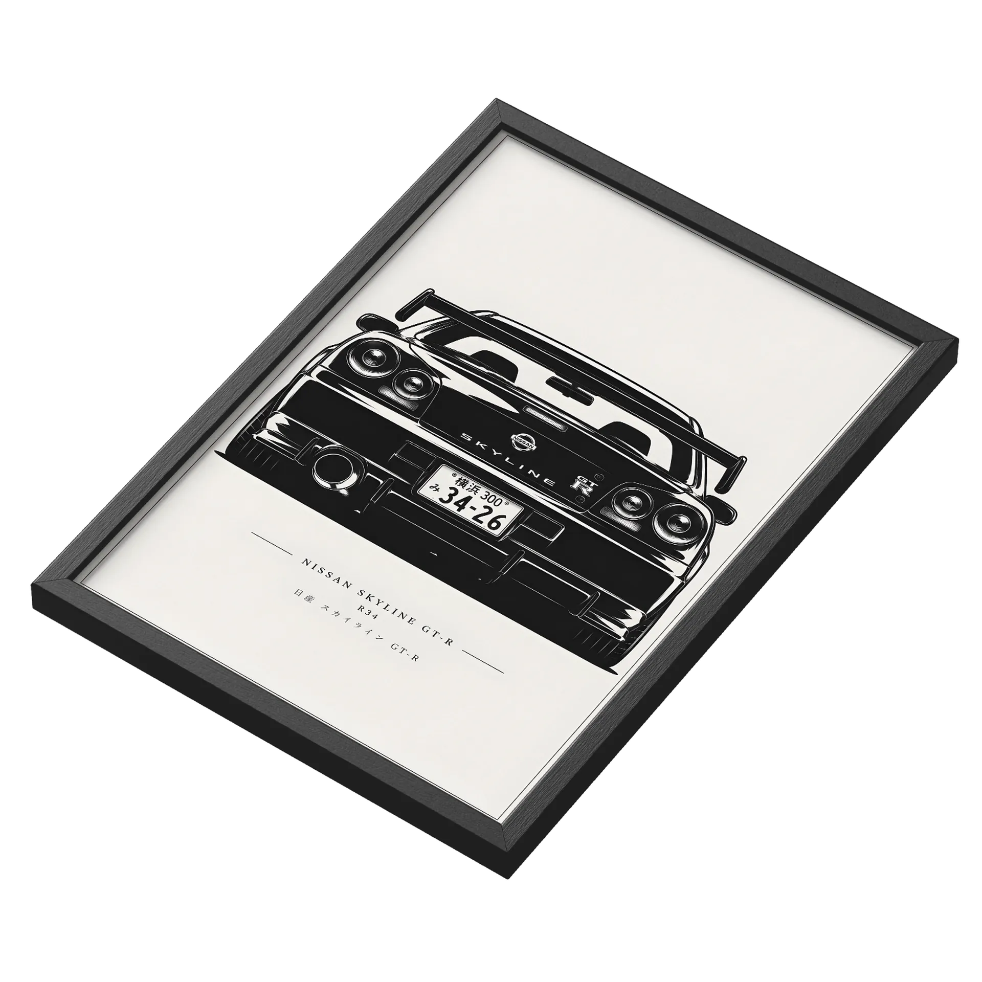 Quadro Skyline R34 A3 Com Vidro - Imagem 3