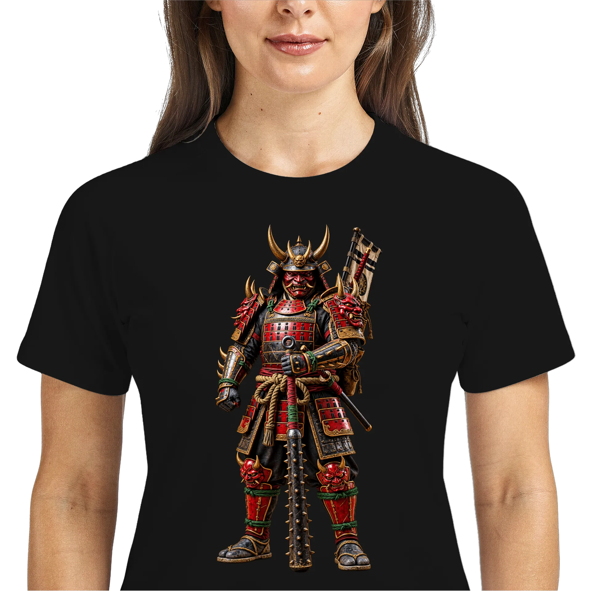 Camiseta Dry Fit Samurai Oni Armadura Japonesa Respirável - Imagem 3