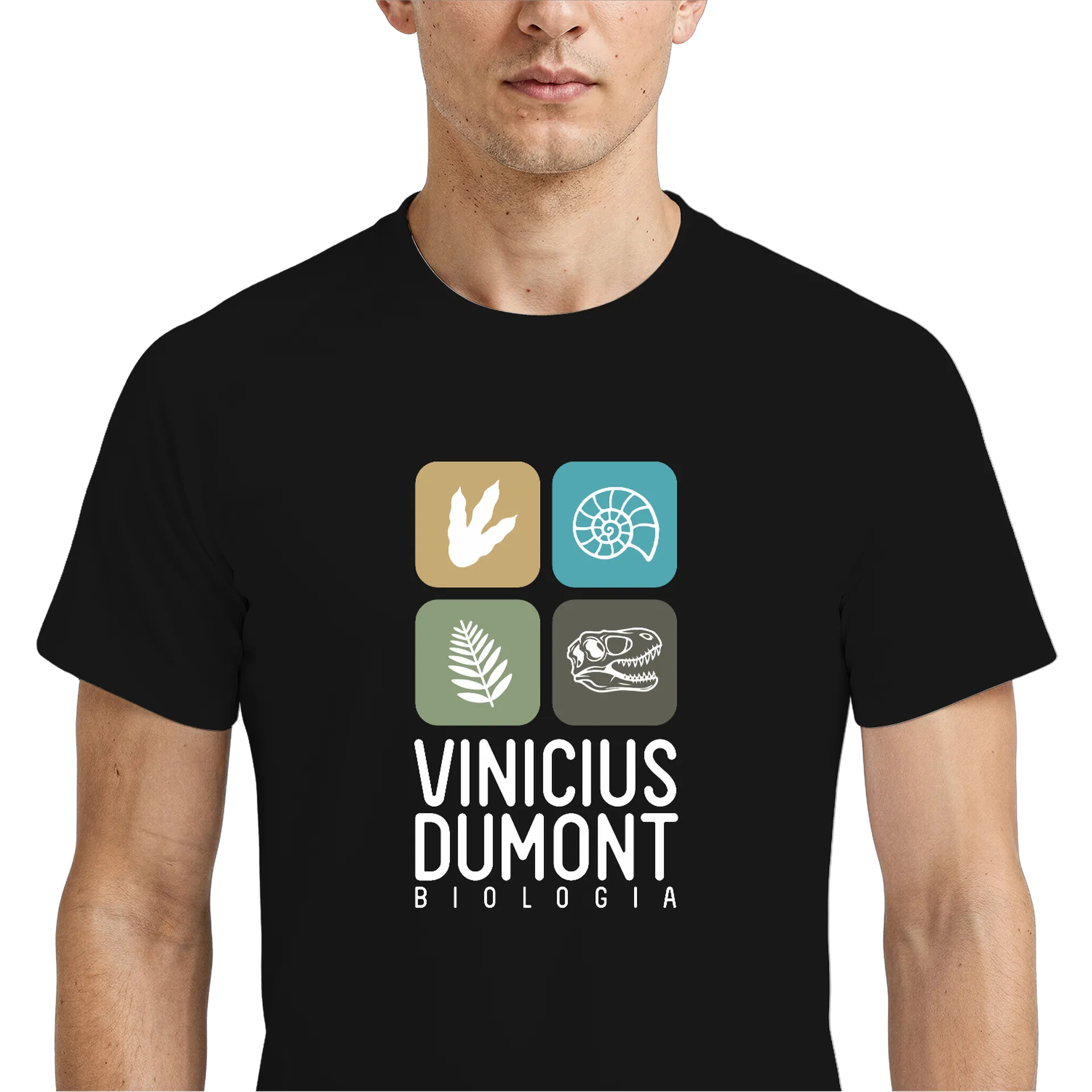 Camiseta Dry Fit Biologia Dinossauro e Fossil 100% Polyester - Imagem 4