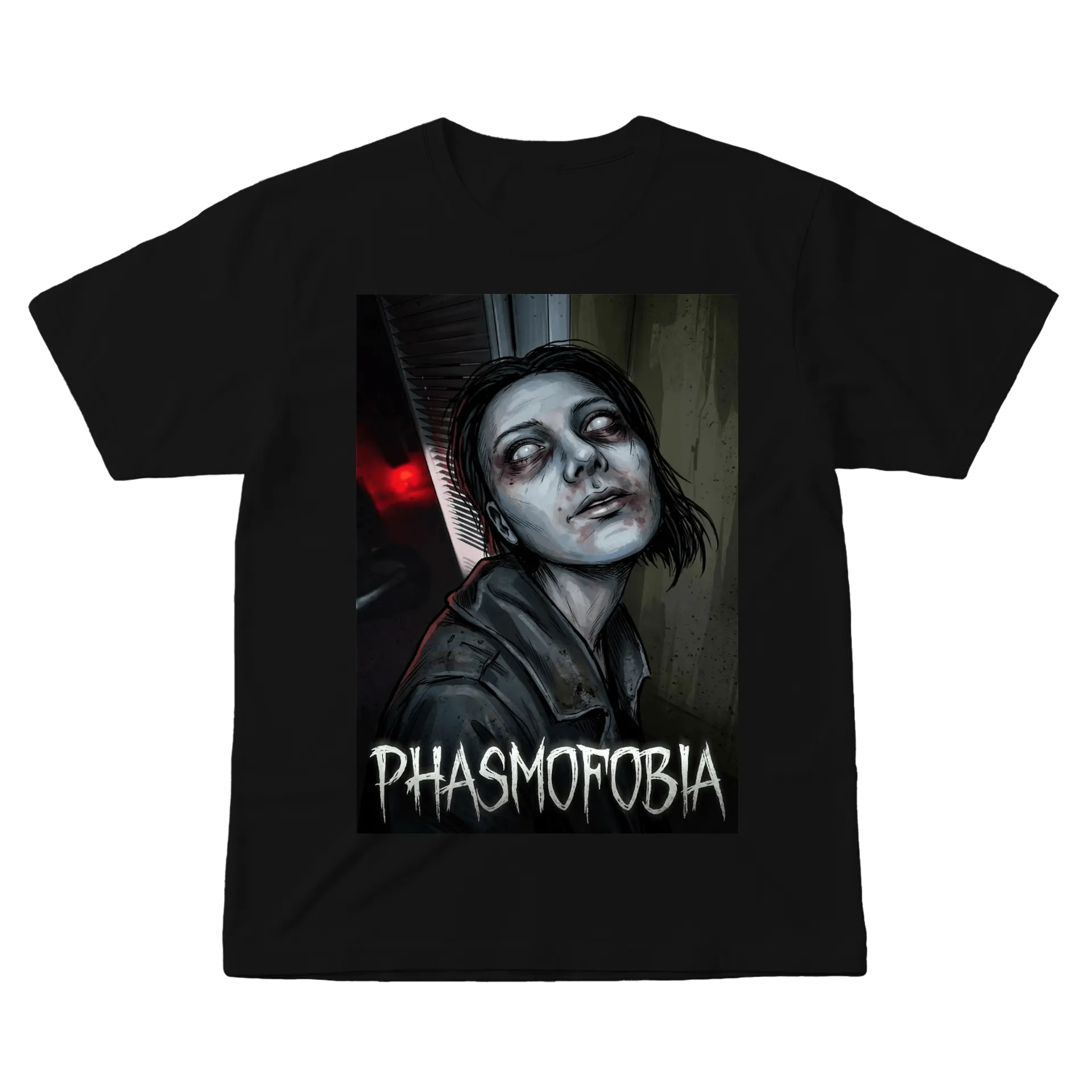 Camiseta Estampa Tipográfica Phasmophobia 100% Algodão de Lahsilva22 — imagem 1 de 6