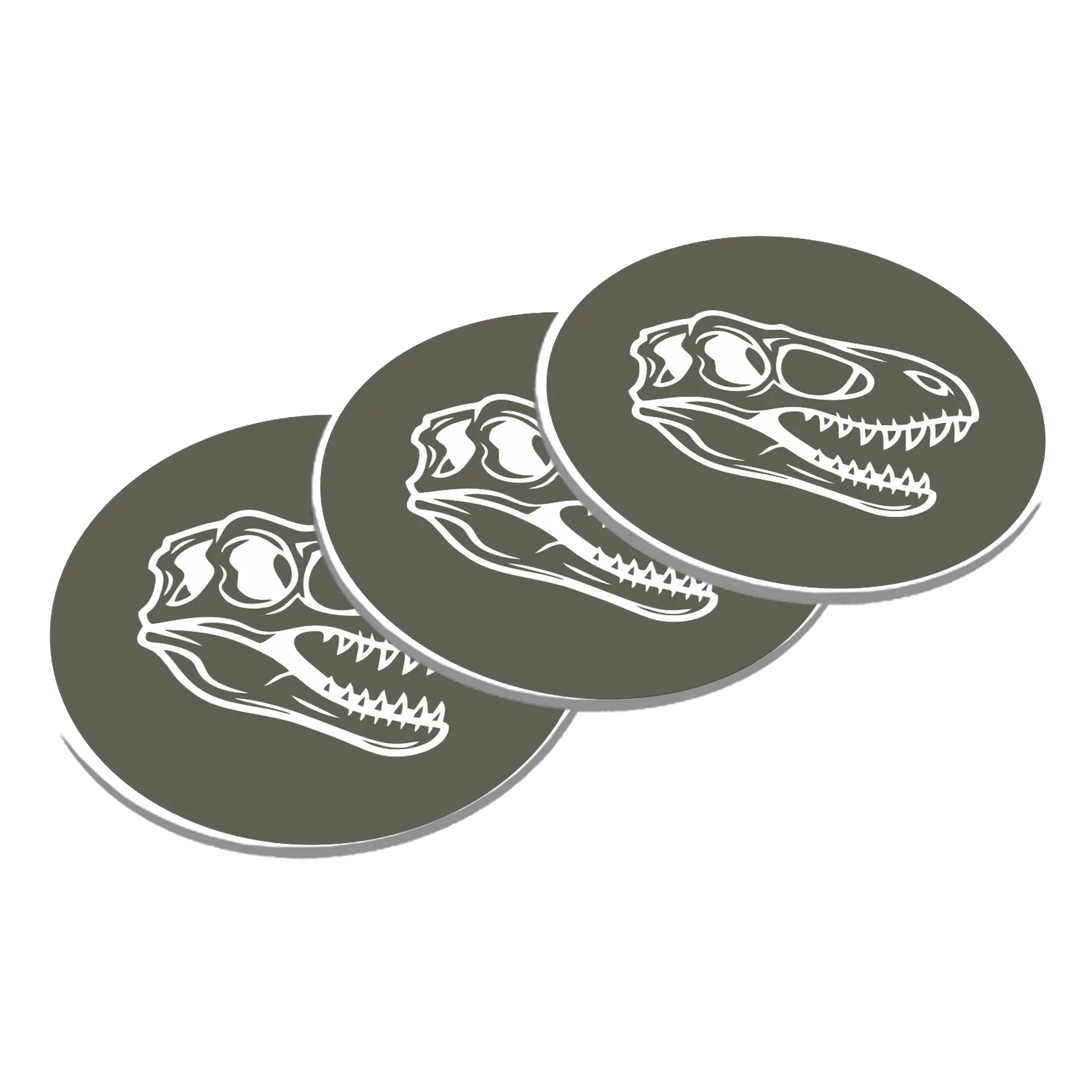 Porta-copo MDF Cabeça de Dinossauro 10x10cm - Imagem 3