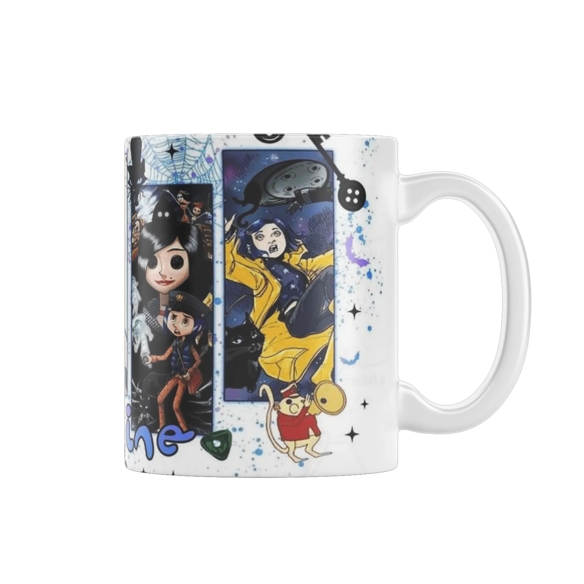 Caneca Coraline em Estilo Cartoon 325ml de Cuppira — imagem 1 de 4