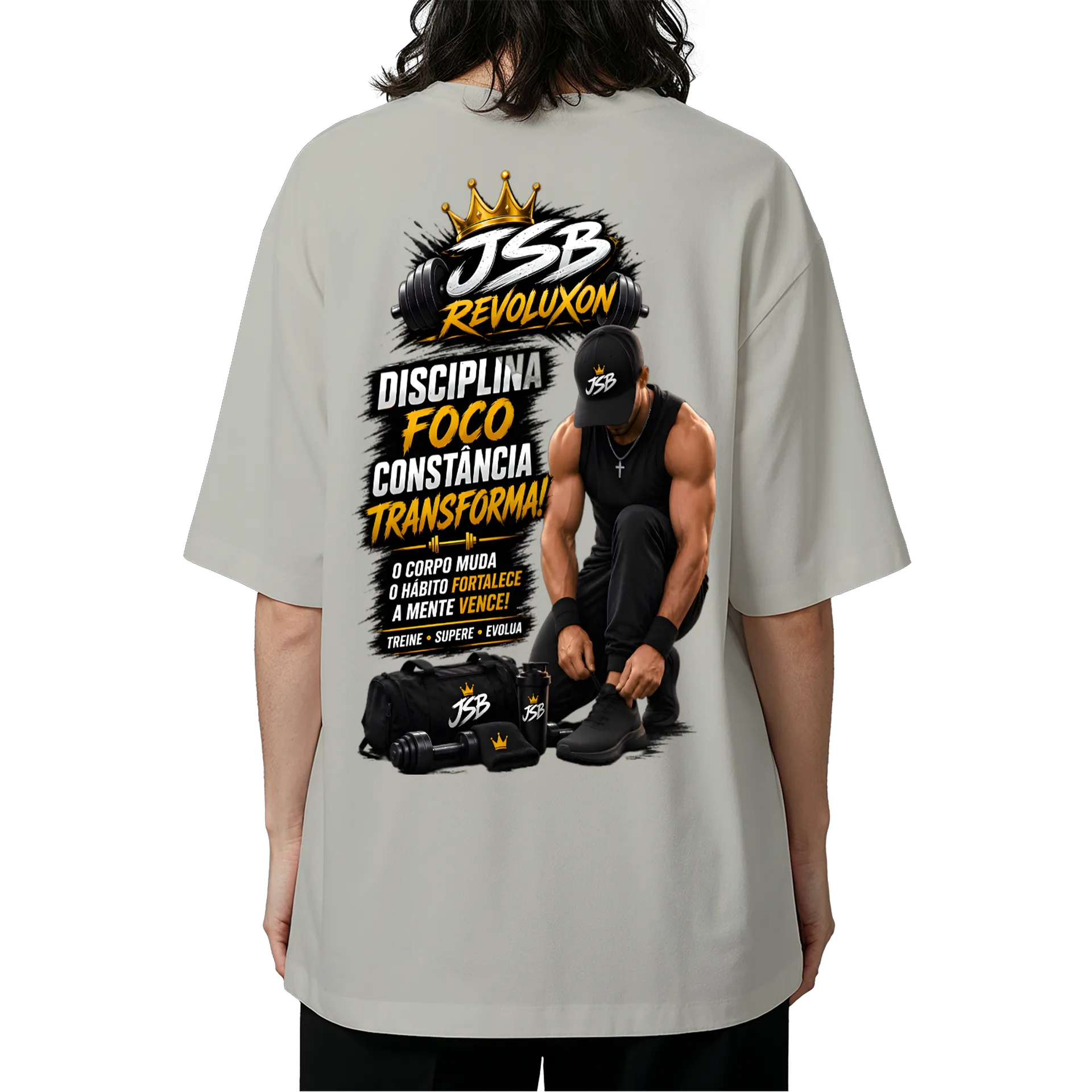 Camiseta jsbrevoluxon Oversized de silvasilvatitansjsb — imagem 5 de 6