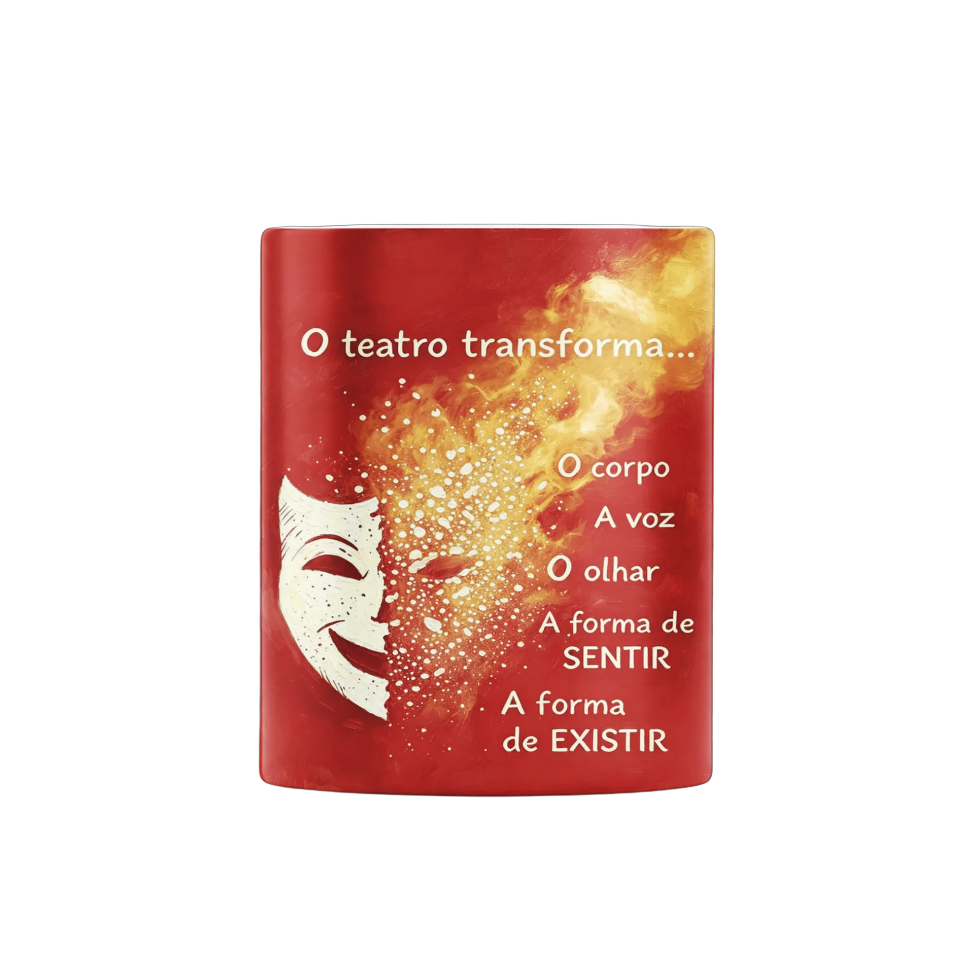 Caneca Estampa Teatro Máscara Poética 325ml - Imagem 3