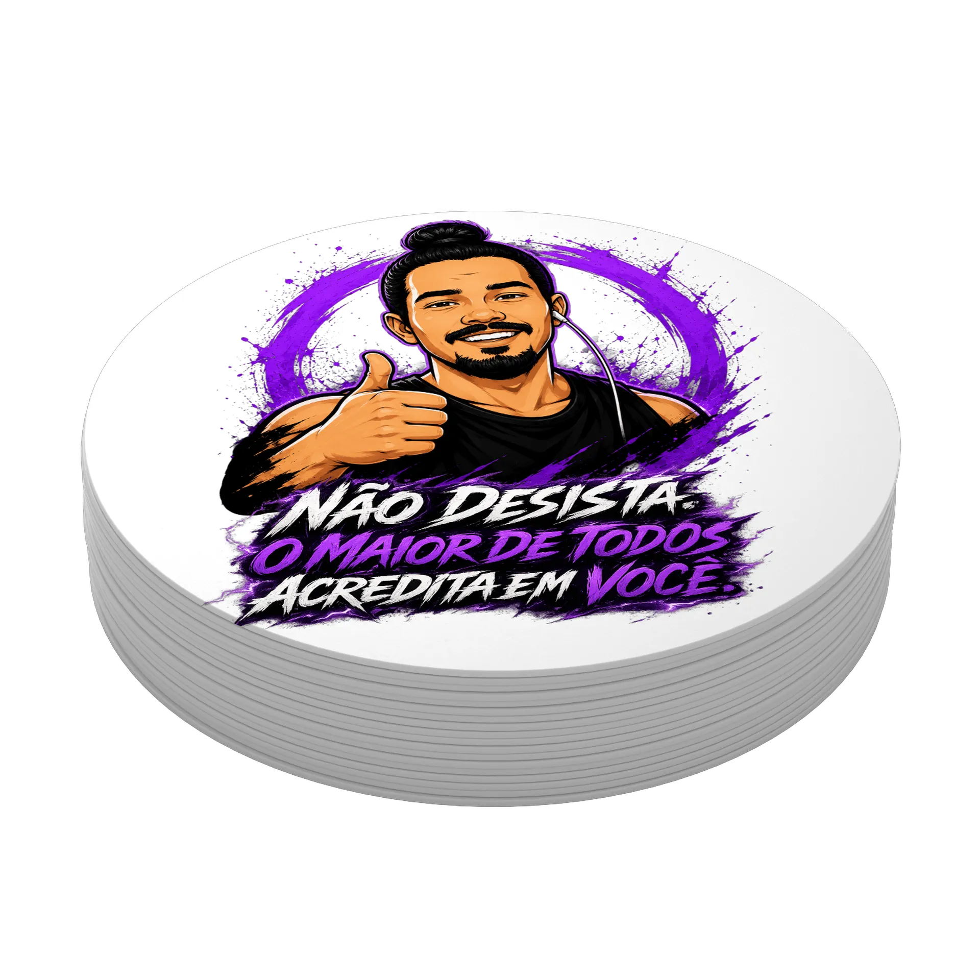 Porta-copo MDF Estampa com Frase - Canal InsaneIT027 - Imagem 4
