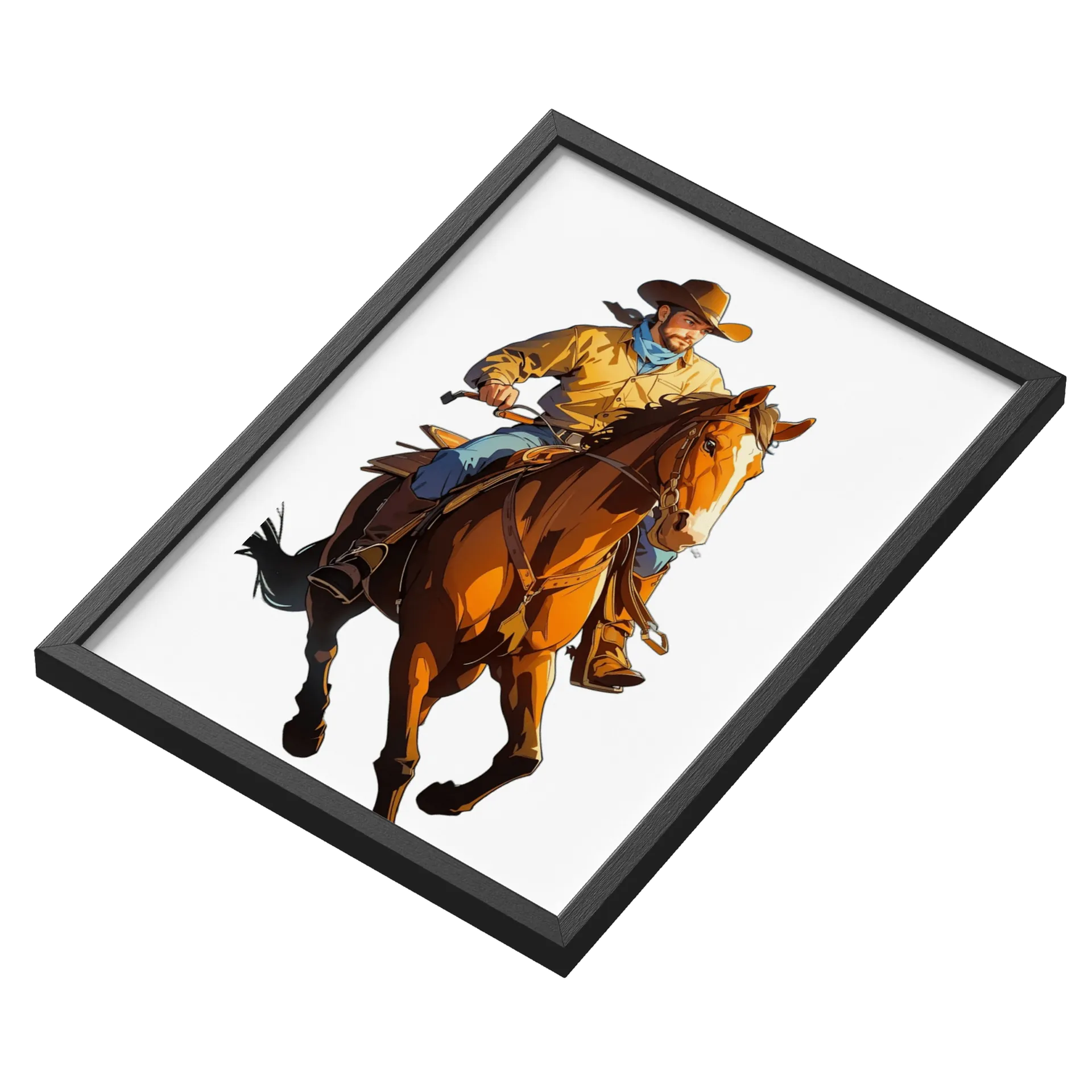Quadro Cavaleiro Montado A3 MDF e Vidro - Imagem 3