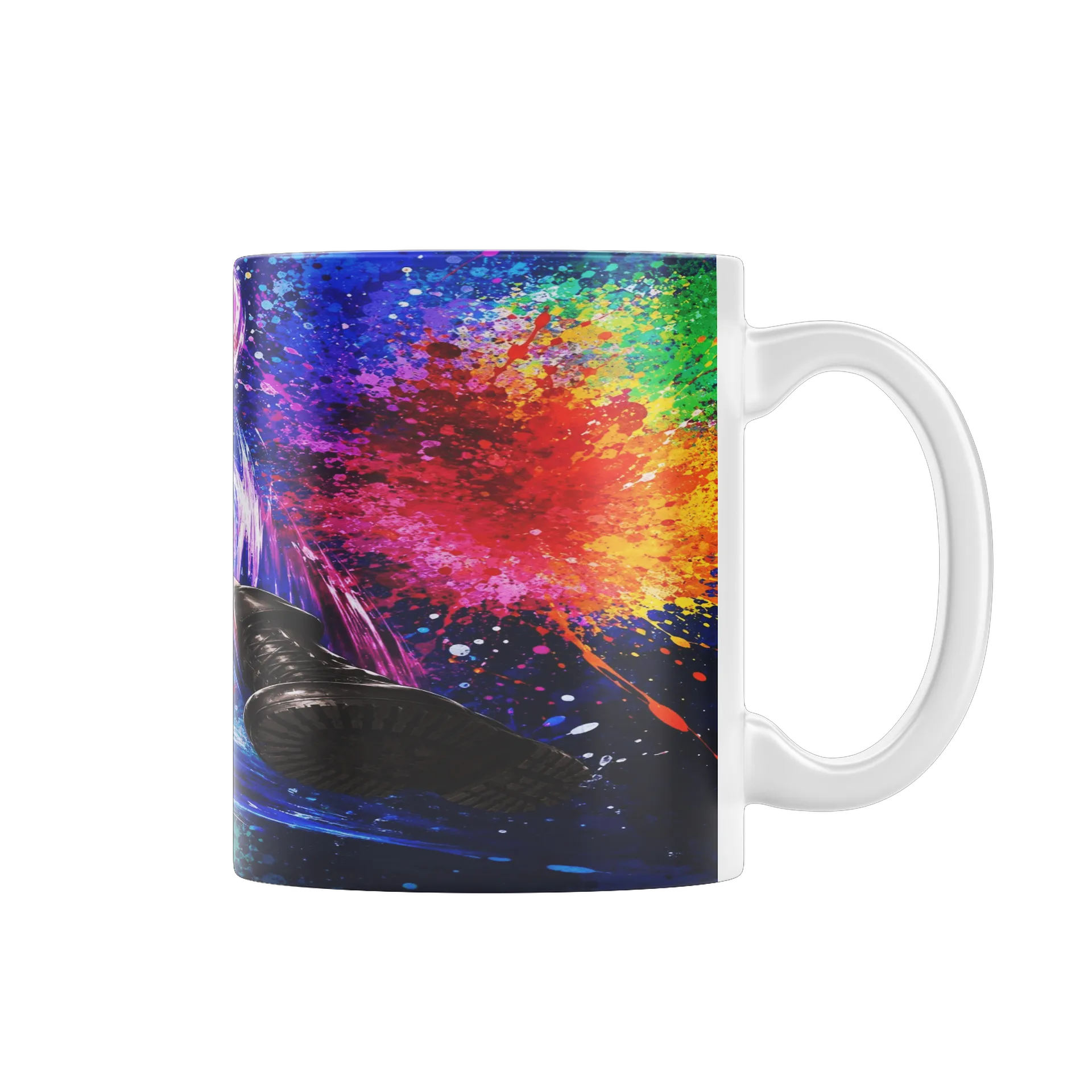 Caneca Porcelana Personagem Estilo Arte Colorida 325ml - Imagem 1