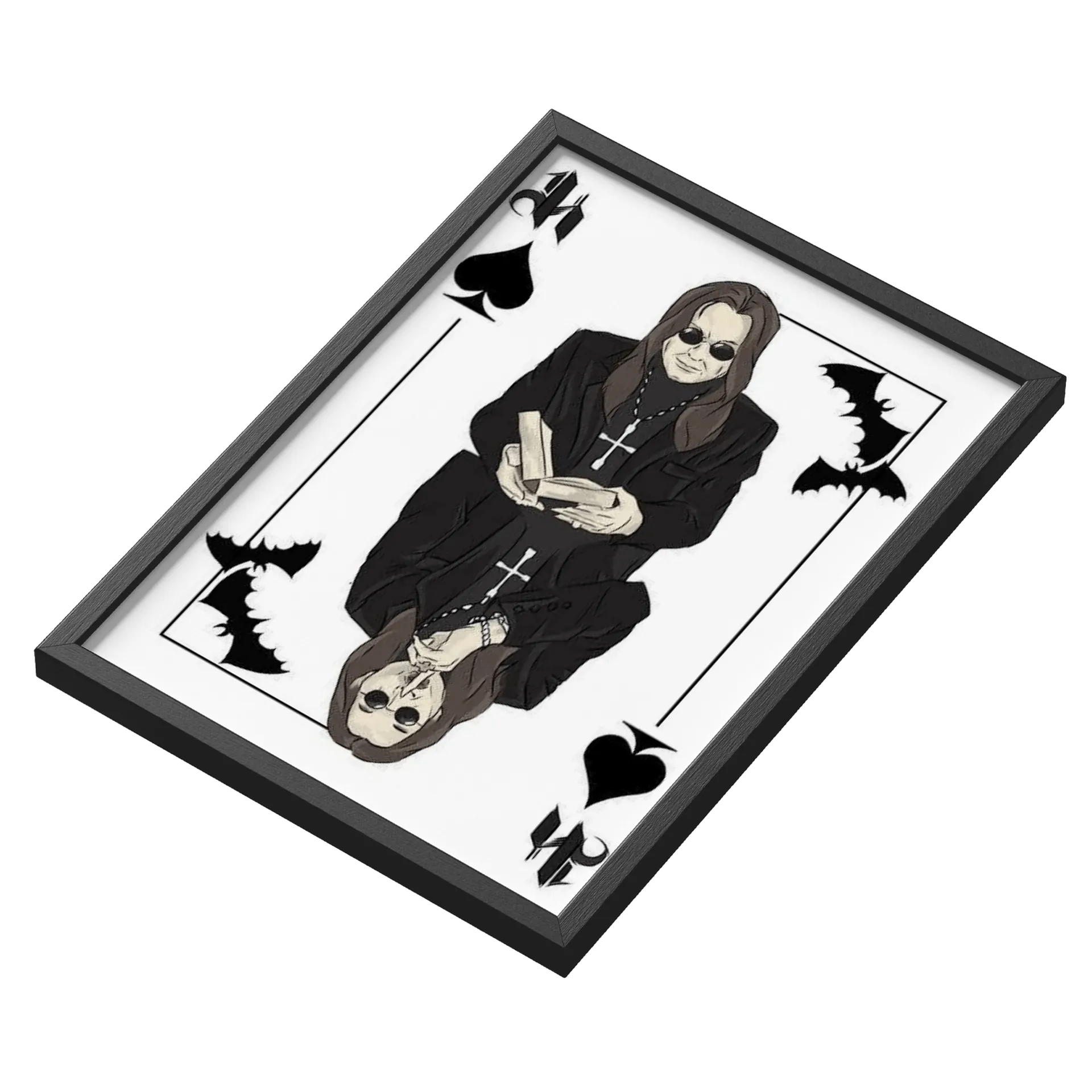 Quadro Estampa Cartas Preto e Branco A3 - Imagem 3