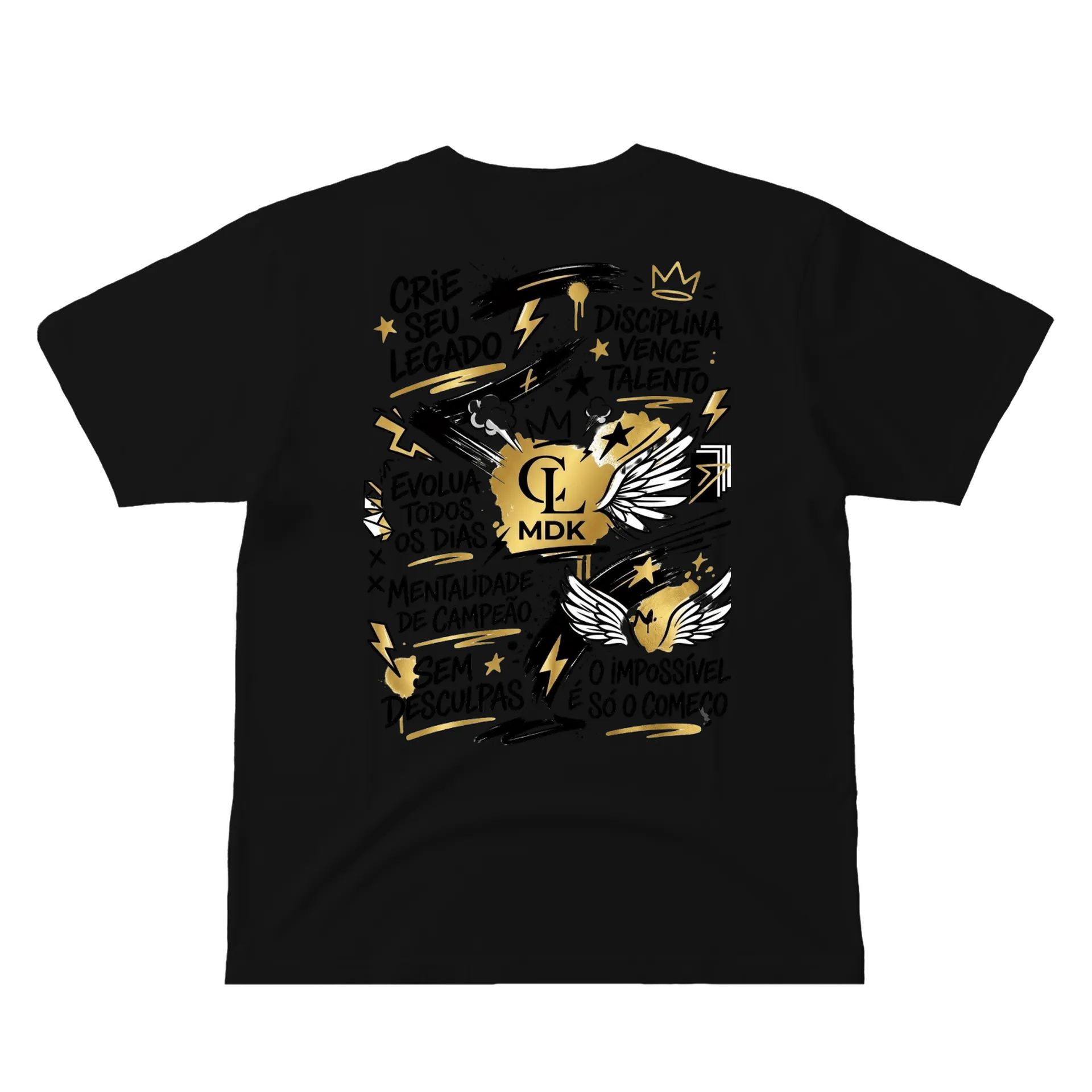 Camiseta Estampa MDK Mentalidade de Campeão 100% Algodão - Imagem 3